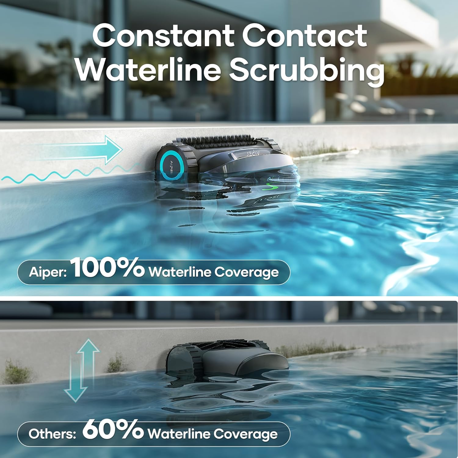 AIPER Scuba X1 and Surfer S2, Complete Comprehensive Pool Care (Floor, Wall, Waterline and Pool Surface), Ideal for In-Ground Pool up to 2150 Sq.Ft image number 2