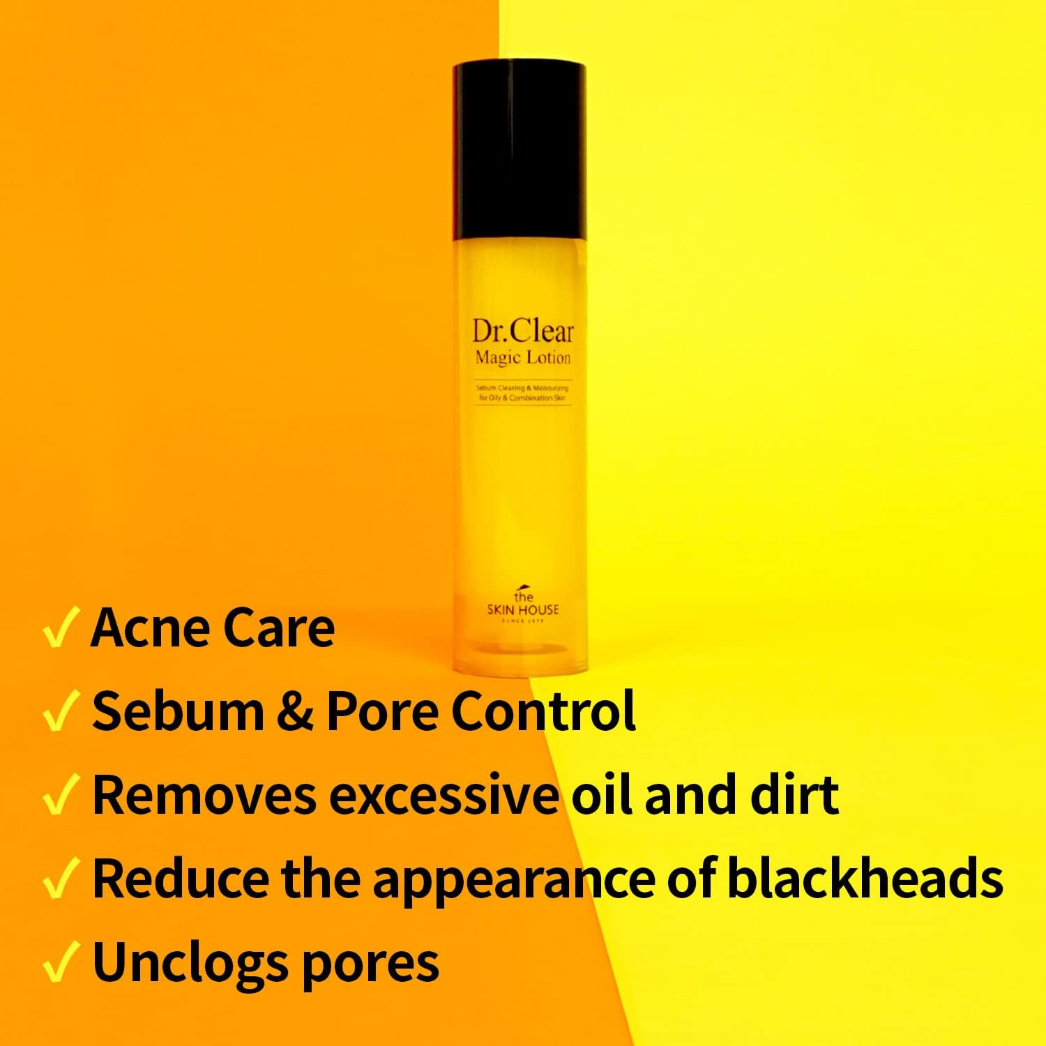 The SKIN HOUSE Dr.Clear Magic Lotion 1.69 Fl.Oz L Acne Treatment, Tea Tree, Allantoin, Witch Hazel for Sensitive, Acne Prone Skin L Lightweight Moisutrizer, Oily Skin, Korean Skin Care (50Ml) image number 2