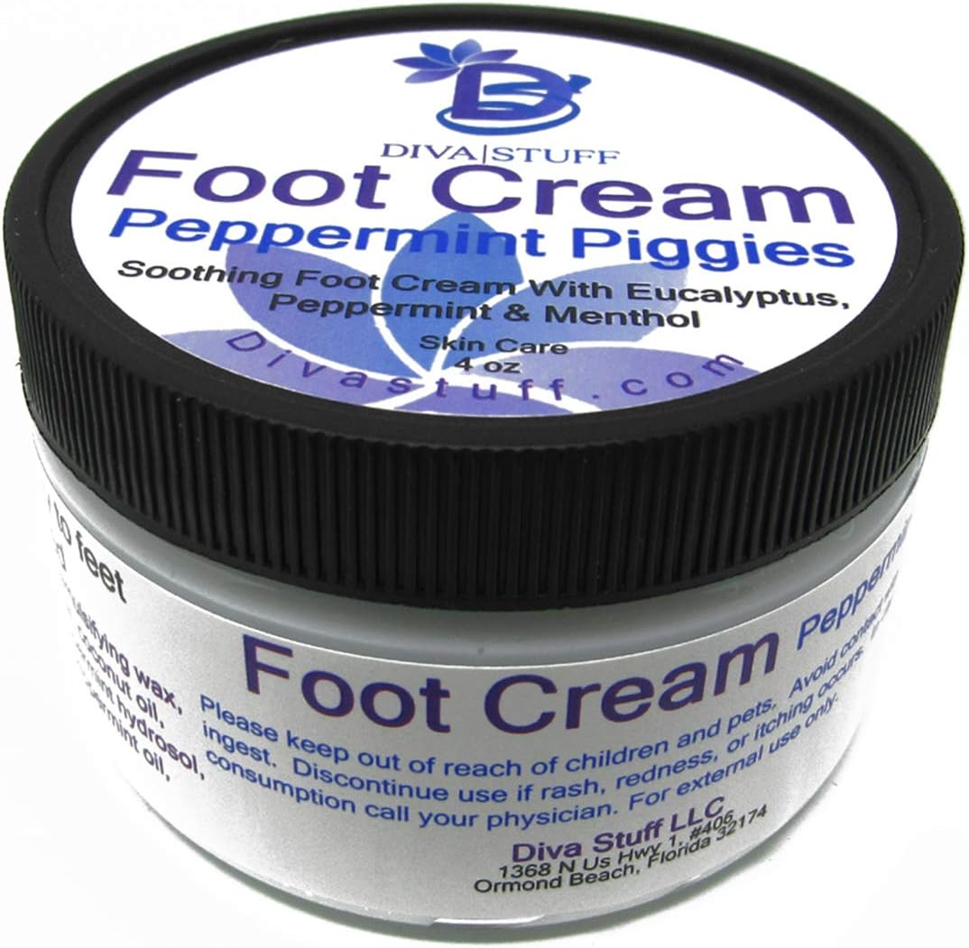 Peppermint & Eucalyptus Foot Cream with Menthol Too, by Diva Stuff,120Ml image number 3