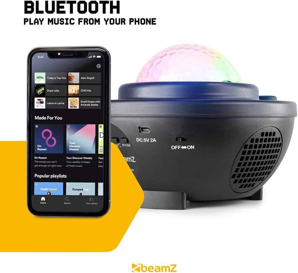 Beamz SKYNIGHT LED Galaxy Sky Star Night Projector Room USB RGBW Remote Kids Baby Lamp Party