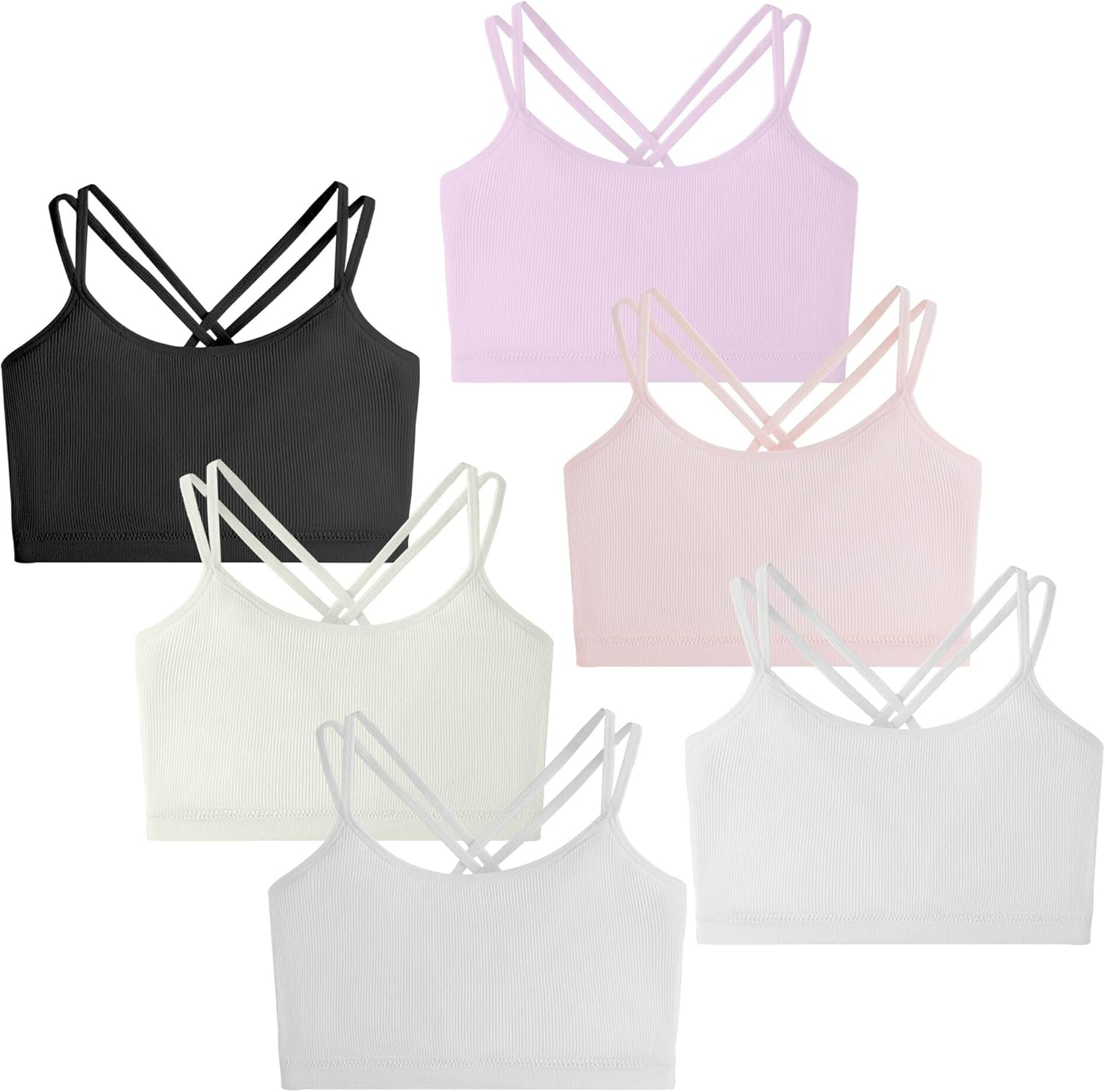 KEOYA Teen Girls Training Bra Kids Lightly Padded Beginner Bra Cotton Wireless Everyday Bra