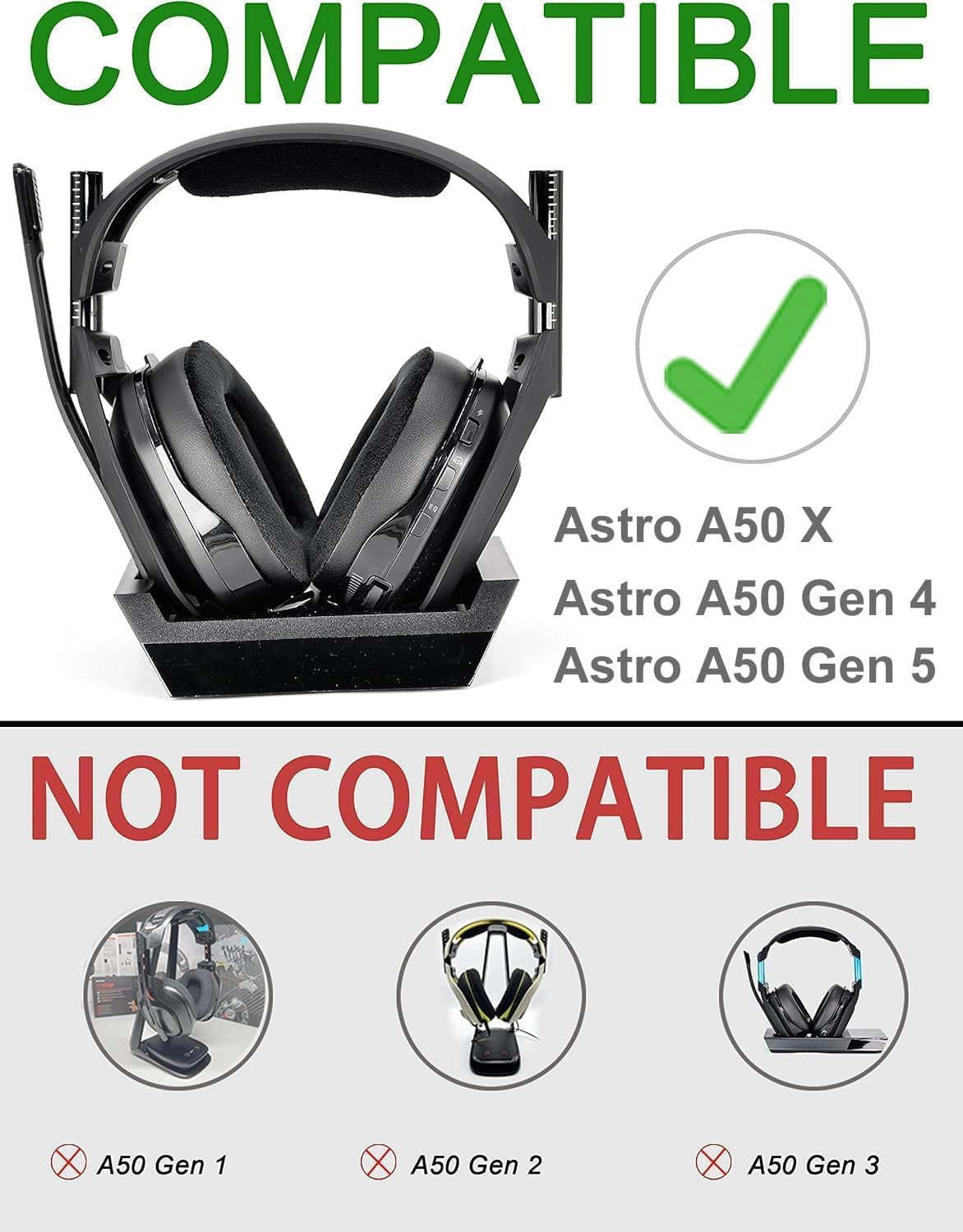 A50 Gen 4 Mod Kit - Defean Replacement Earpads and Headband Compatible with Astro A50 Gen 4 Headset,Ear Cushions, Upgrade High-Density Noise Cancelling Foam, Added Thickness (Black Breathable Fabric) image number 4