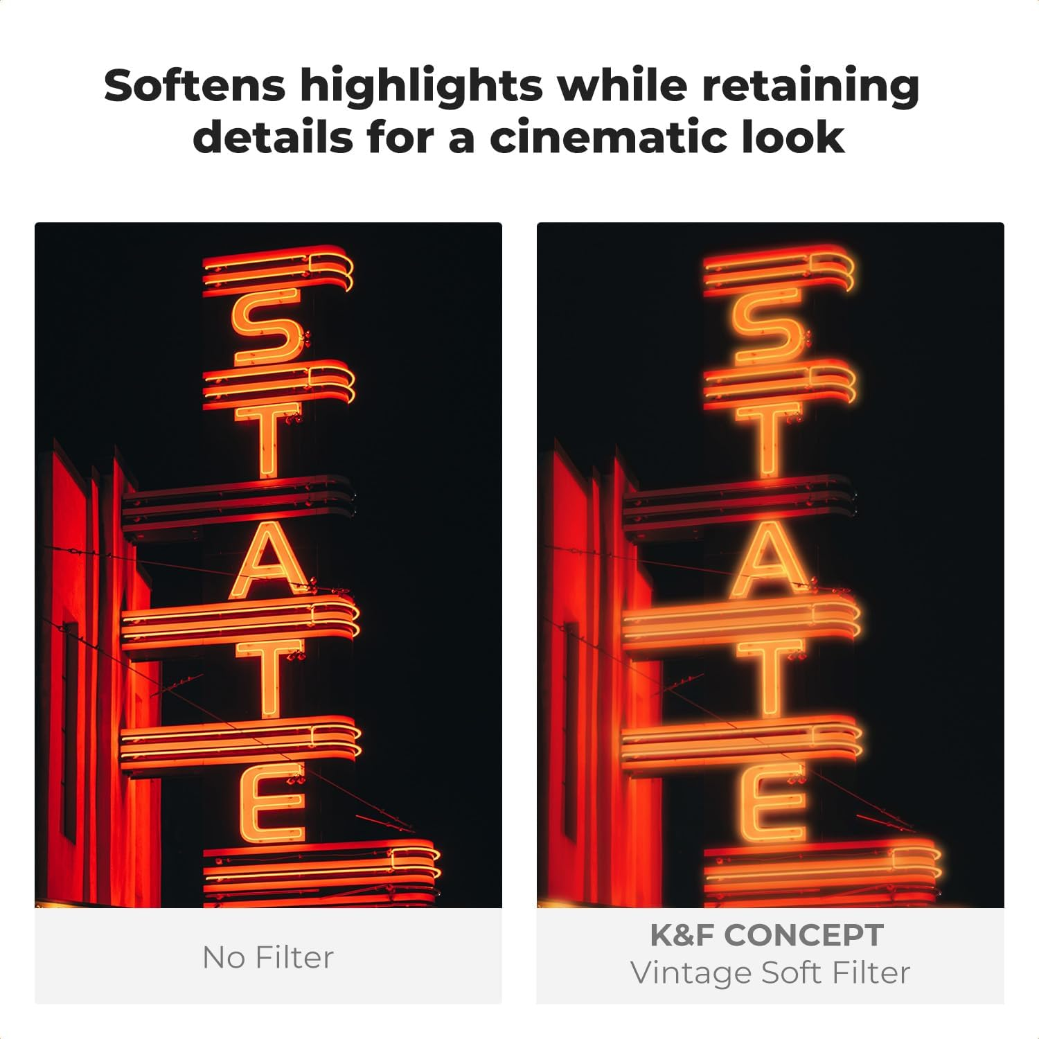 K&F CONCEPT 49Mm Vintage Soft 1/4 Filter 28 Multi-Coatings Cinematic Effect Camera Lens Filter for Portrait Photography/Video/Vlog Photography (Nano-X) image number 5