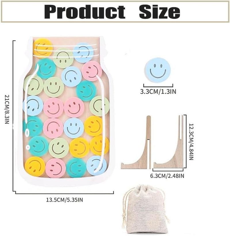 Smiley Face Stars Reward Jar,25Pcs Smiley Face Class Incentive Jar Bulletin Board Training Reward Jar,Smiley Face Reward Jar Positive Behavior Jar,Smiley Face Positive Behavior Reward Behavior Jar image number 4