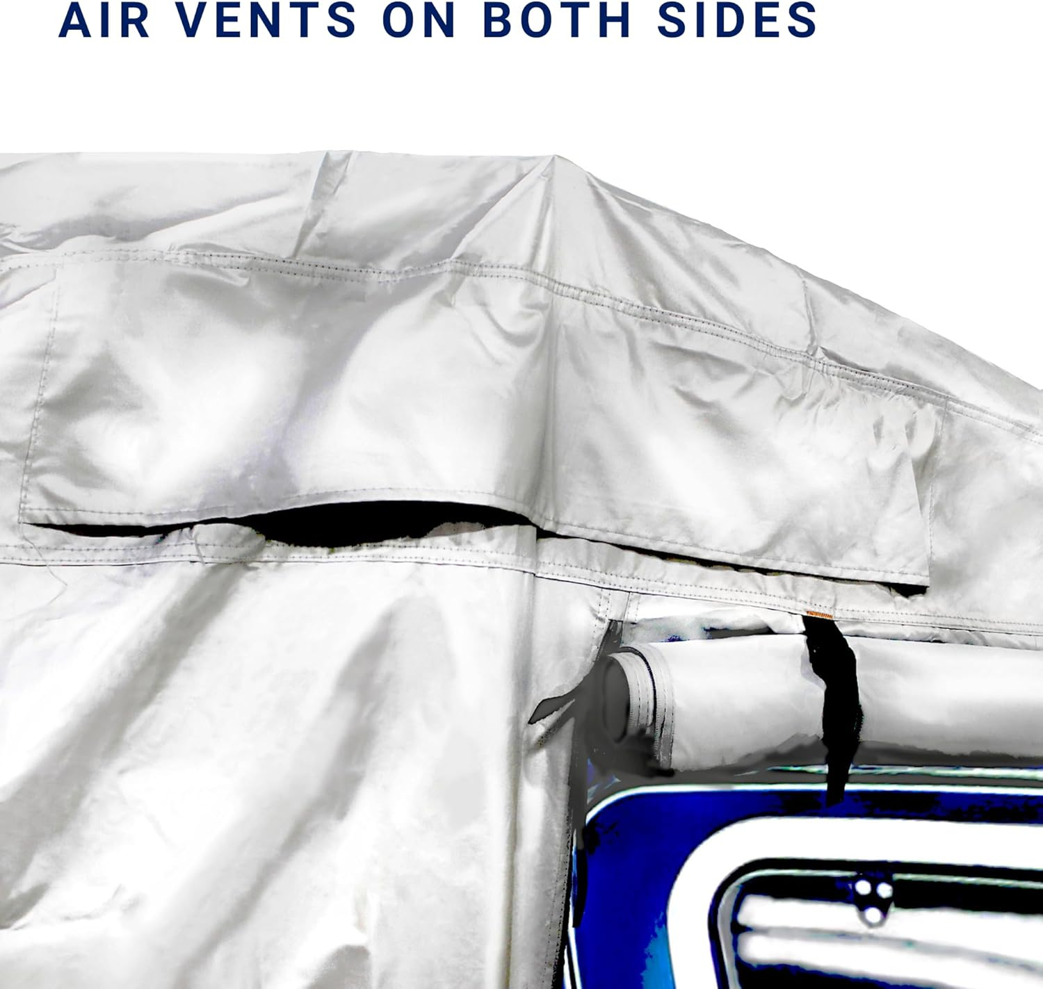 Eliteshield Shieldall Ultimate Teardrop Trailer Cover, Waterproof UV Protection Teardrop Travel Trailer Camper Cover Fits 8 Feet to 10 Feet Long, 5.5 Feet Wide Silver Color image number 1