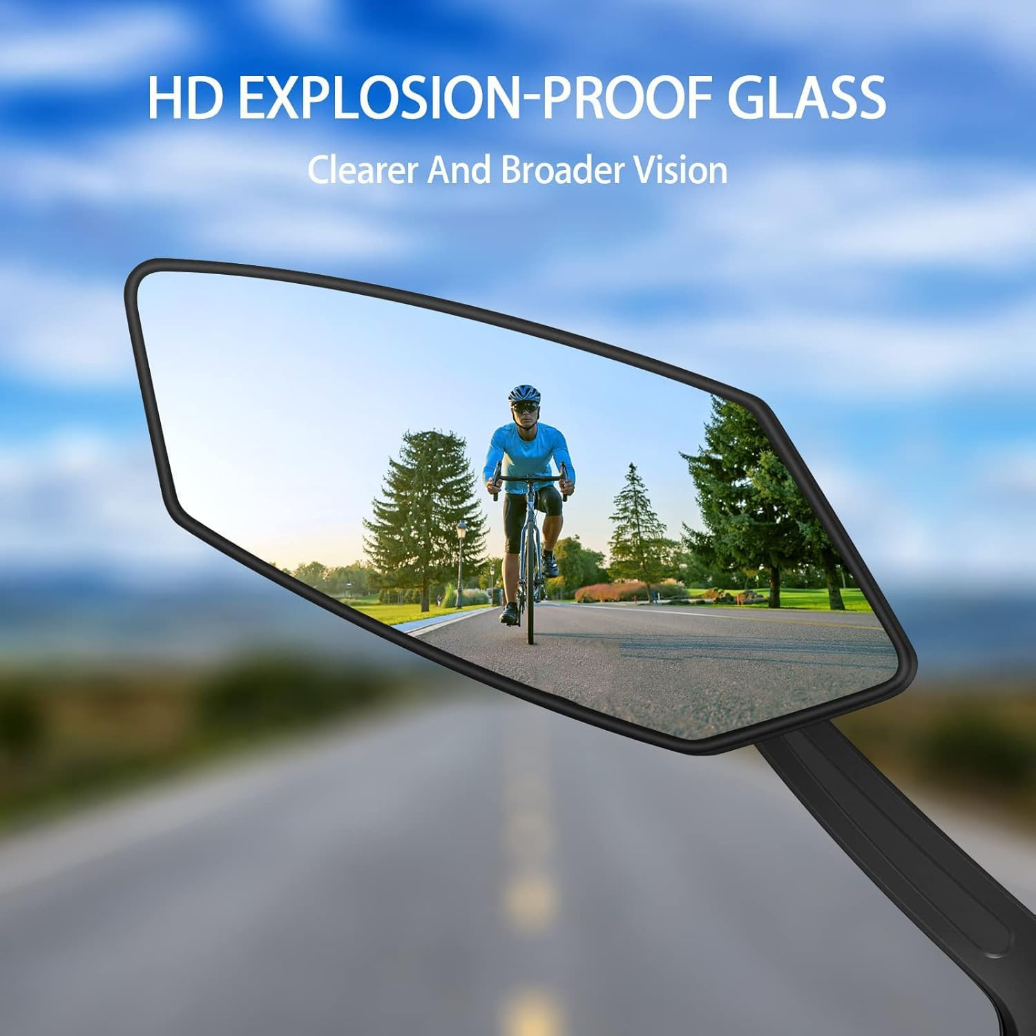 A Pair of Bike Mirrors for Handlebars - 360&deg; Adjustable Safety Rear View Mirrors for Bicycle, Ebike, Mountain & Road Bikes,Bicycle Universal Fit Accessories Universal Fit 22-24Mm (Scratch Resistant) image number 3