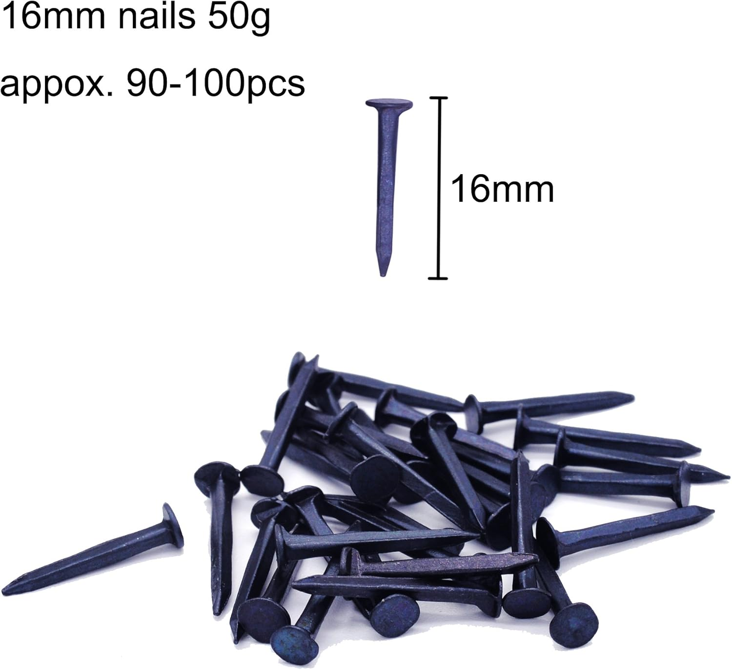 25 Pairs Heel Plates Shoe Heel Taps Sole Heel Repair Pad Replacement with Nails, Large, Medium, Small, 3 Size, Black image number 2