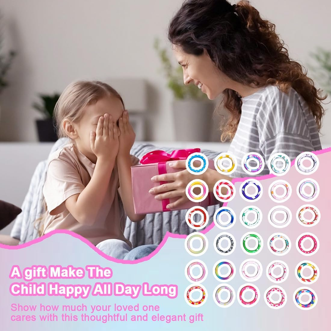 SGERUFZ 30 Pieces Colourful Hair Bands for Girls, Colourful Elastic Braided Bands for Girls, Highly Stretchy and Durable Hair Accessories Headbands, Suitable for Various Hairstyles image number 1