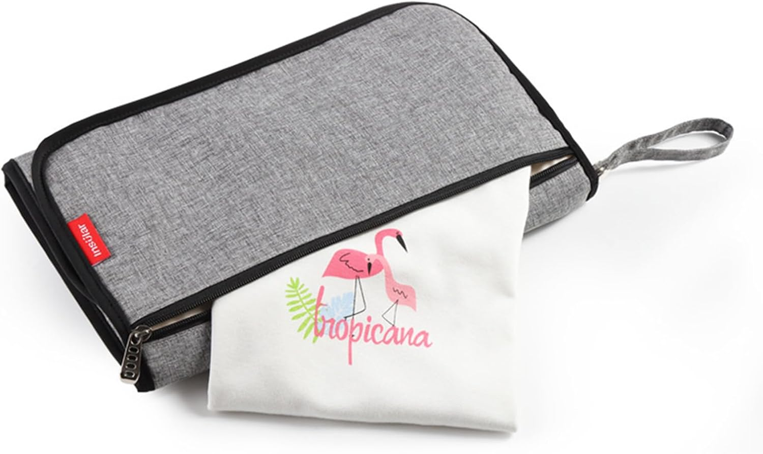 Portable Waterproof Diaper Changing Pad Travel Changing Pad for Newborn with Multiple Pockets image number 4