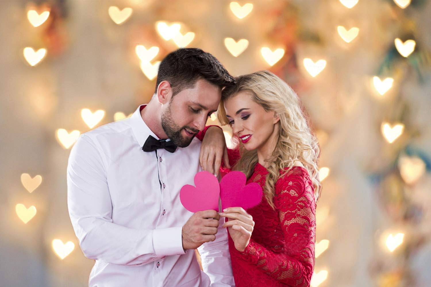 CYLYH 7X5Ft Valentine'S Day Backdrop Love Heart Bridal Shower Birthday Wedding Party Love Heart Wall Decor Banner Kid Newborn Baby Birthday Party Decor Banner D520 &hellip; image number 5