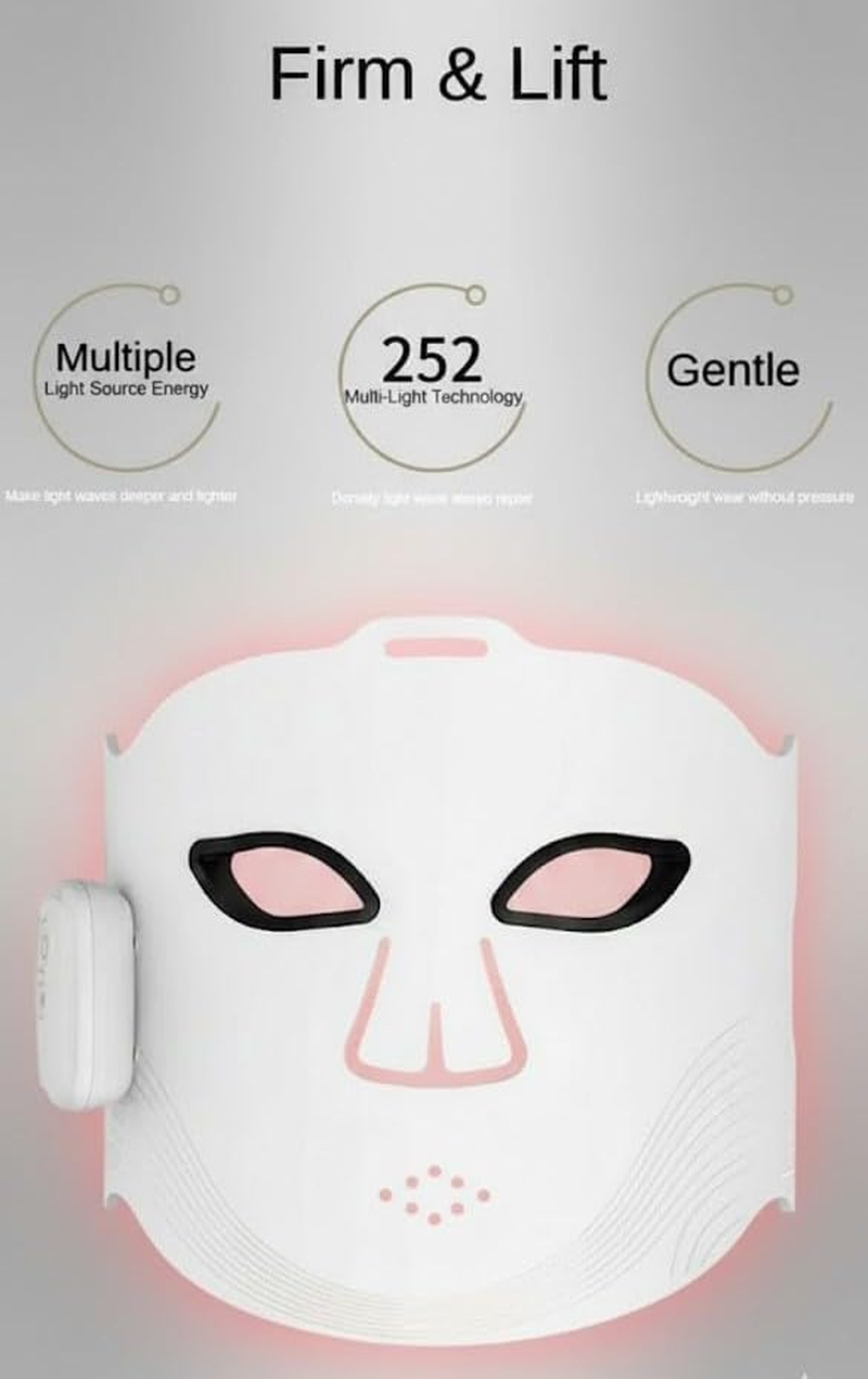 LED Light with Near-Infrared Therapy Face Mask- Red, Blue, Purple and Near-Infared Light Therapy for Face and Body with Wireless Controller image number 1
