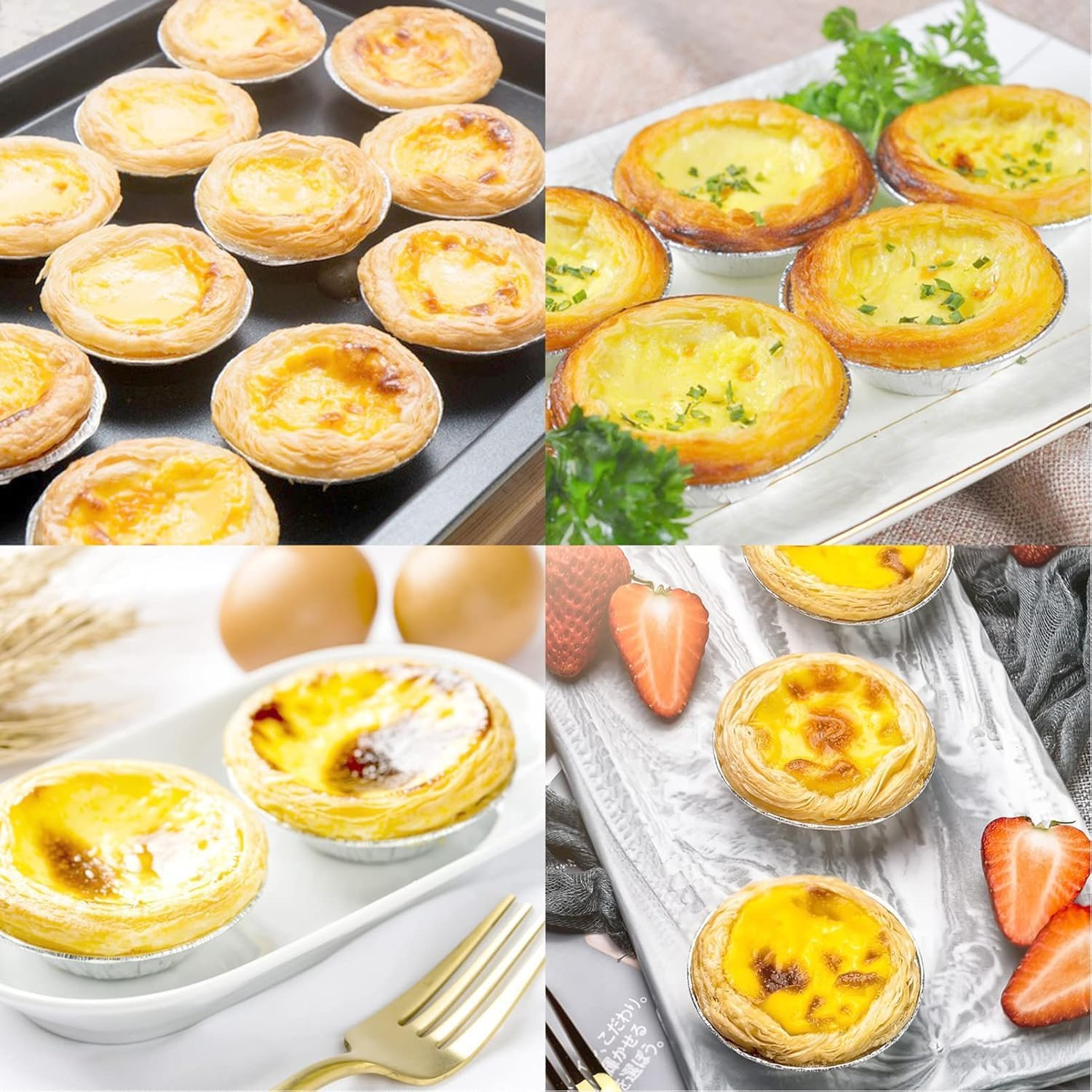 250 Pack Disposable Aluminium Foil Patty Pans/Baking Cups - 7Cm round Mini Tart Tins for Muffins, Cupcakes, Pies & Sausage Rolls - Oven, Freezer Safe & Recyclable-Quttly