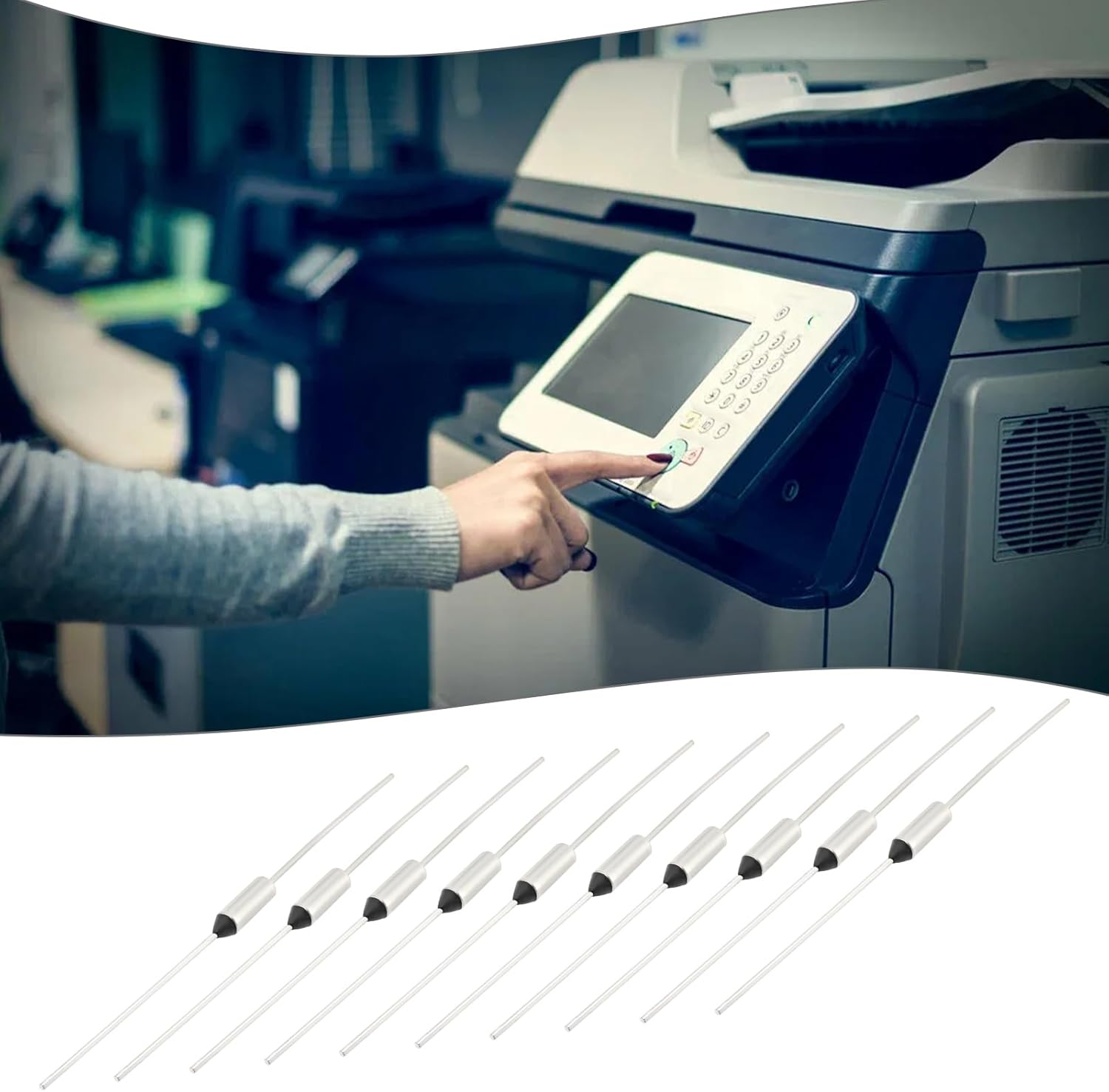 Create Idea 10Pcs DF152S Metal Temperature Thermal Fuse 152 C 305.6 F Cutoff Thermal Fuse 10A 250V for Motor Transformer Electric Industrial Home image number 1