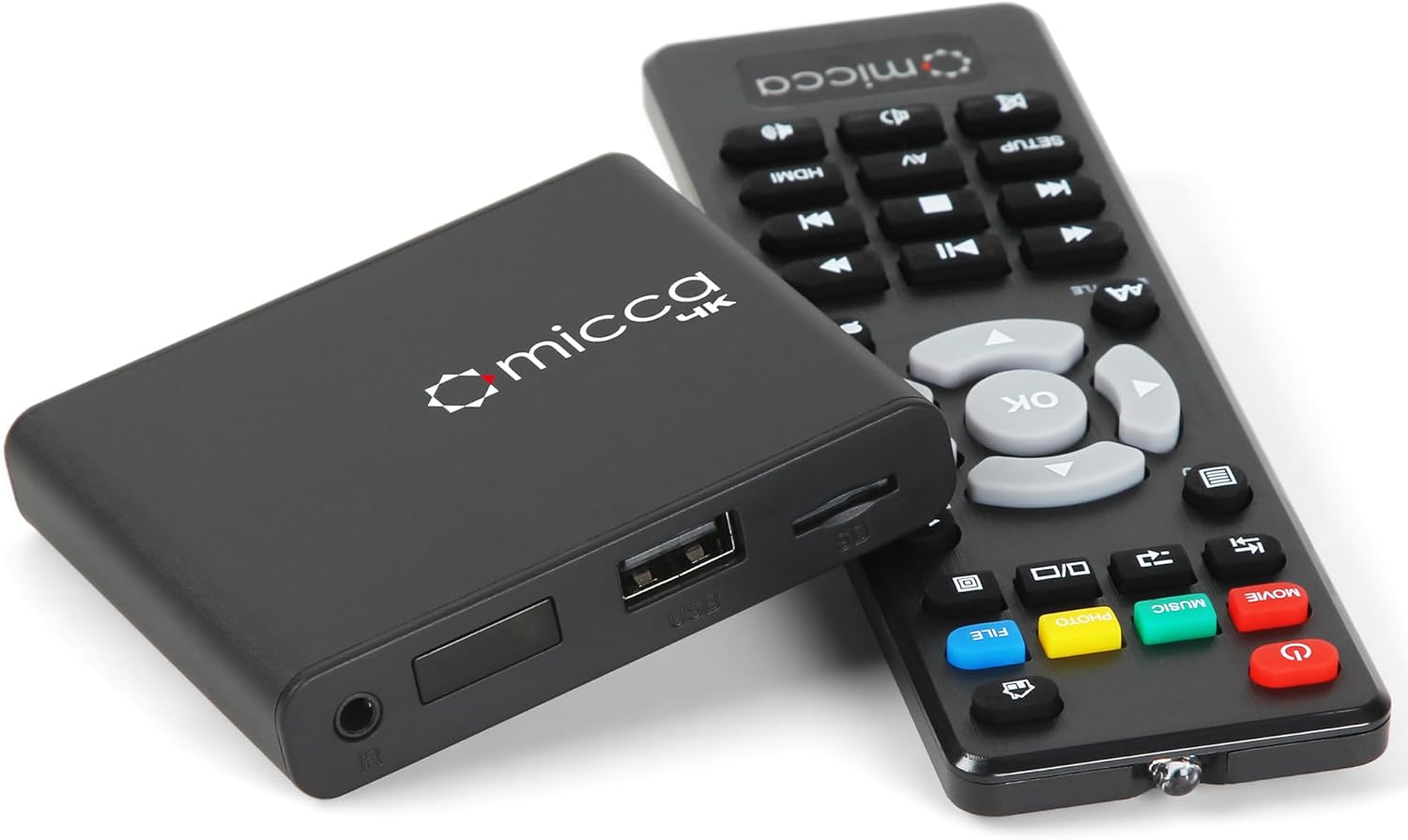 Micca Speck 4K Ultra-Hd Digital Media Player for USB Drives and Microsd Cards, Digital Signage, H.265/HEVC H.264/AVC MP4 MKV Videos MP3 Music JPG Photos, 4K HDMI, Analog AV, Auto Play and Resume image number 1