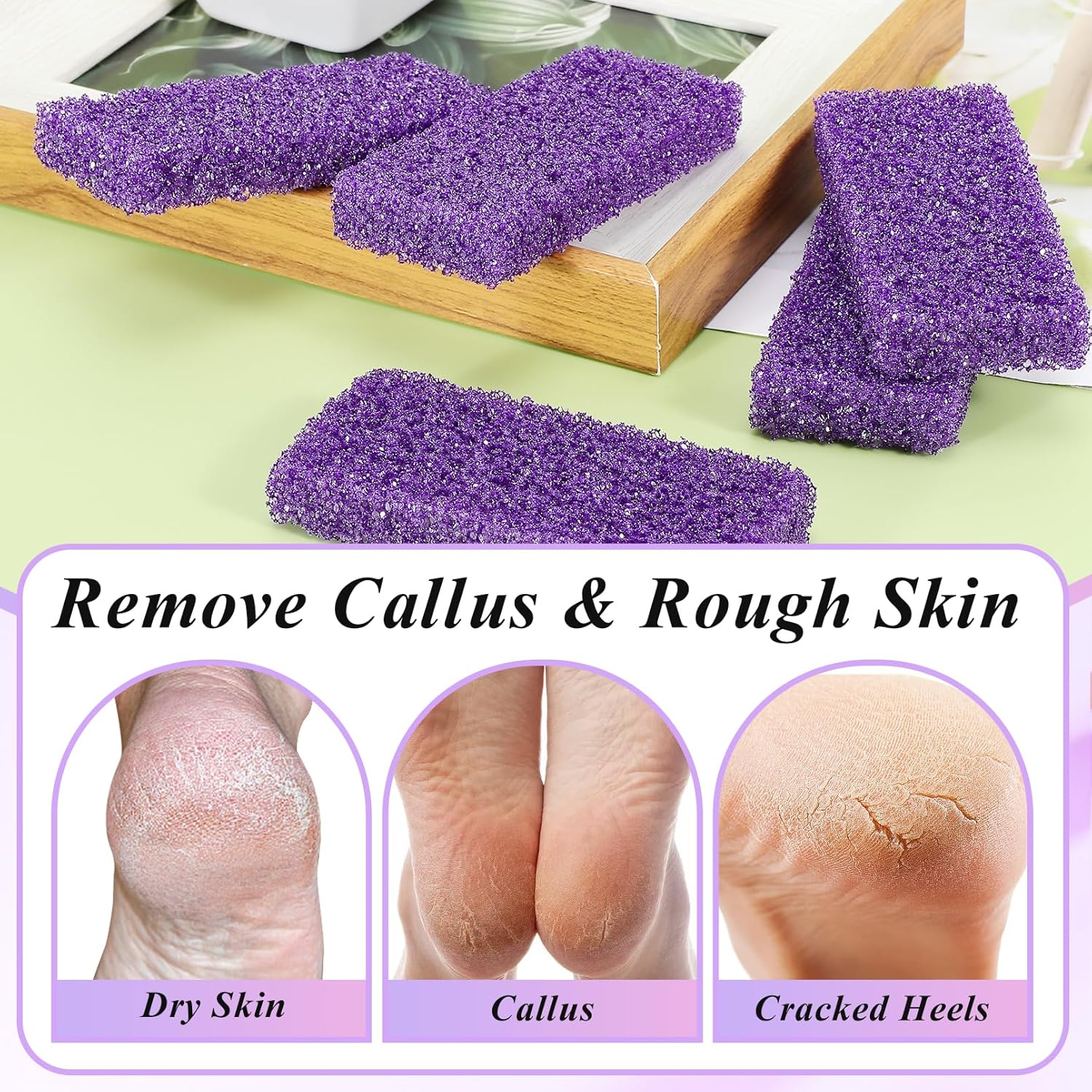 EOGRFW Foot Pumice Stone, Pack of 40 Pumice Stone Callus Remover, Double-Sided Pumice Stone for Feet, Pumice Stone Foot Care, Pumice Stone, Foot Scrubber Pumice Stone Pads for Feet, Body and Hands