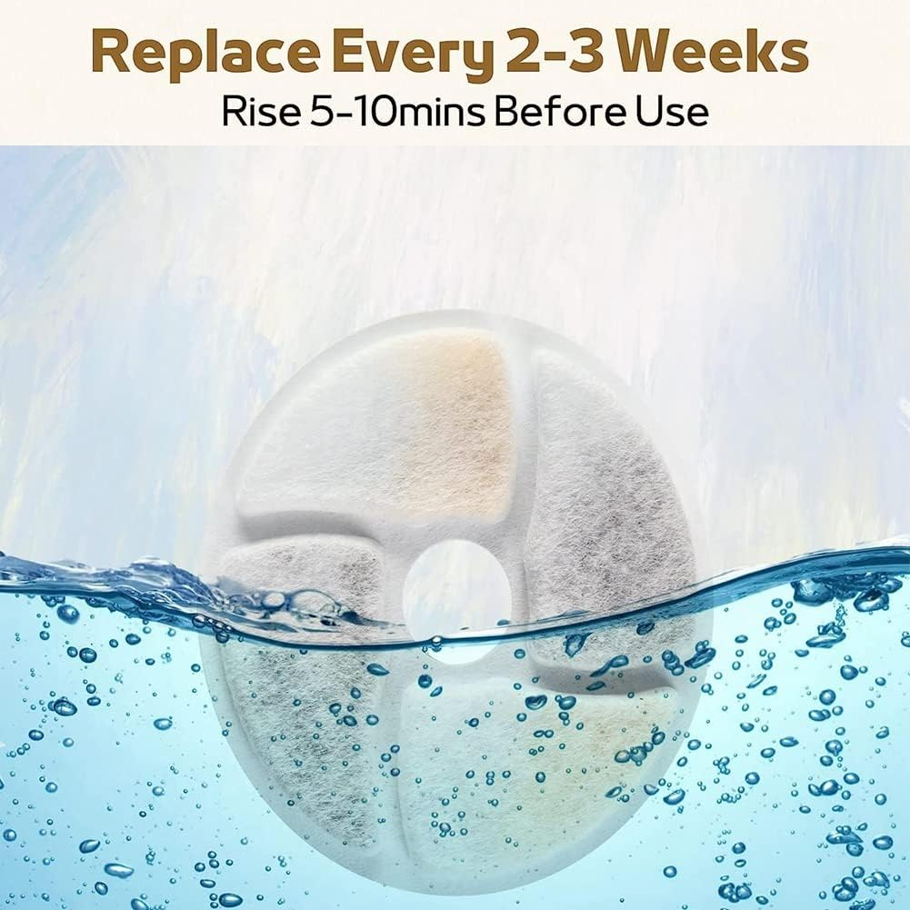 VENEKA Cat Water Fountain Replacement Filters Pet Water Fountain Replacement Filter Suitable for 74Oz/2.2L Automatic image number 5