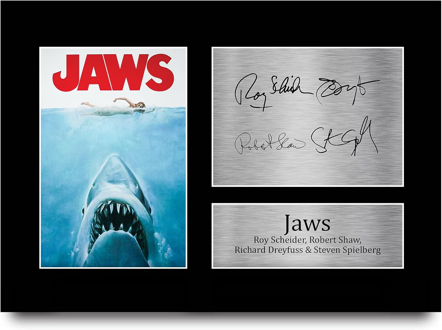 HWC Trading Jaws Gift Signed A4 Printed Autograph the Cast Gifts Photo Display