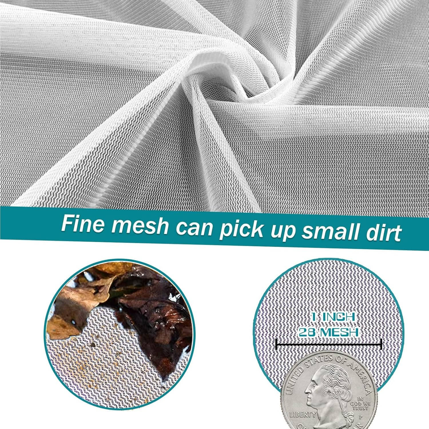 Professional Pool Skimmer Net with Deep Fine Mesh Bag, Heavy Duty Leaf Rake, Easy Scoop Edge, Debris Pickup Removal, Fast Cleaning (Pool Rake) image number 3