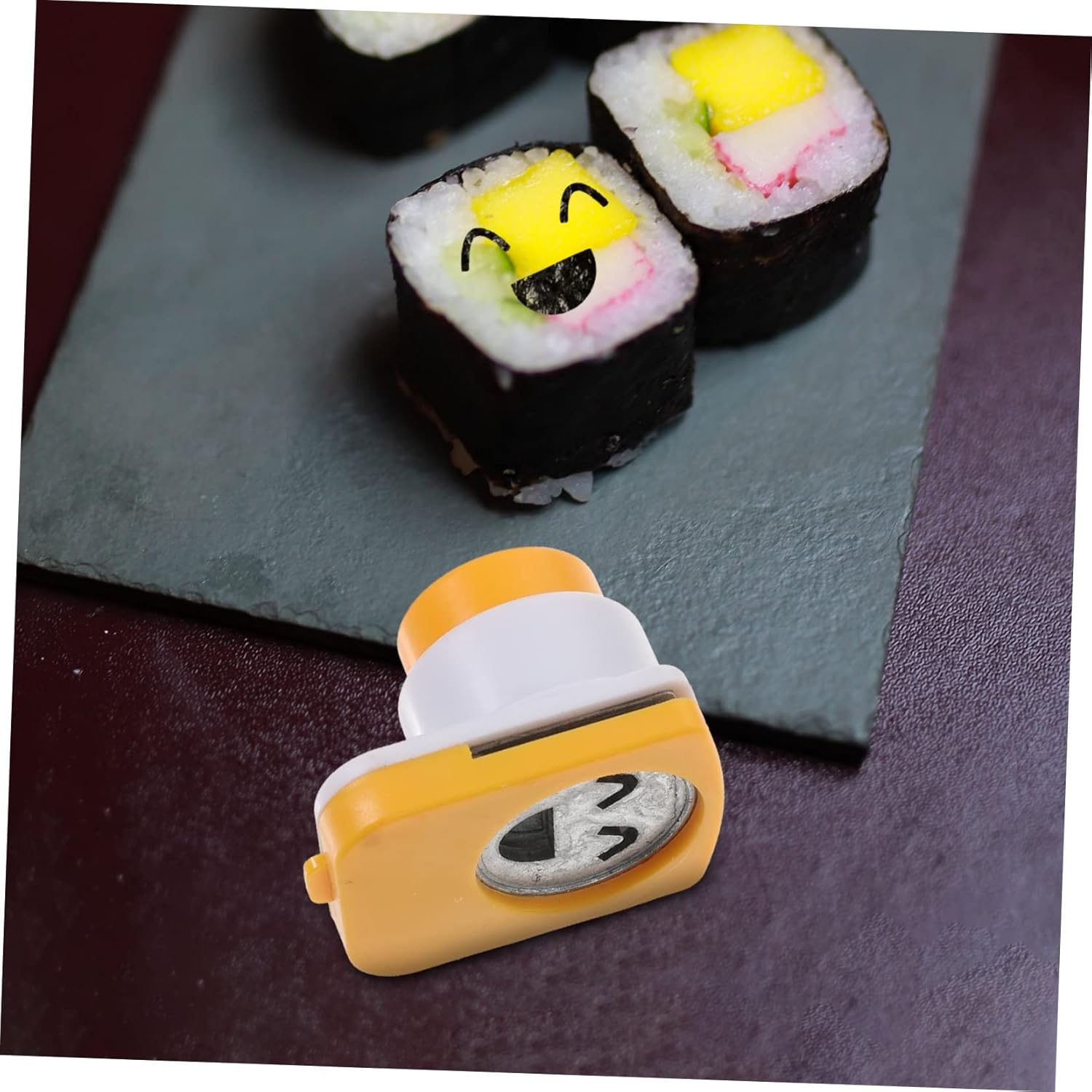 SHERCHPRY 3Pcs DIY Sushi Tool Smile Face Onigiri Mould and Seaweed Embossing Device for Rice Balls and Creative Lunches
