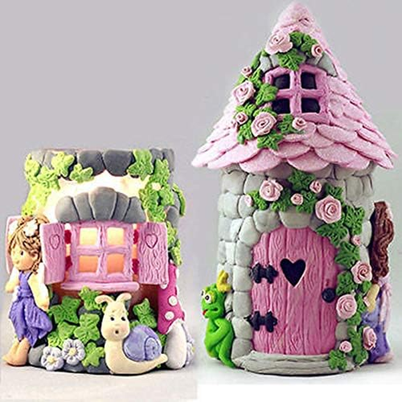Mujiang Enchanted Vintage Fairy Garden Fairy Gnome Home Door Snail Silicone Chocolate Fondant Molds Crafting Polymer Clay Cake Decorating Set of 4 image number 5