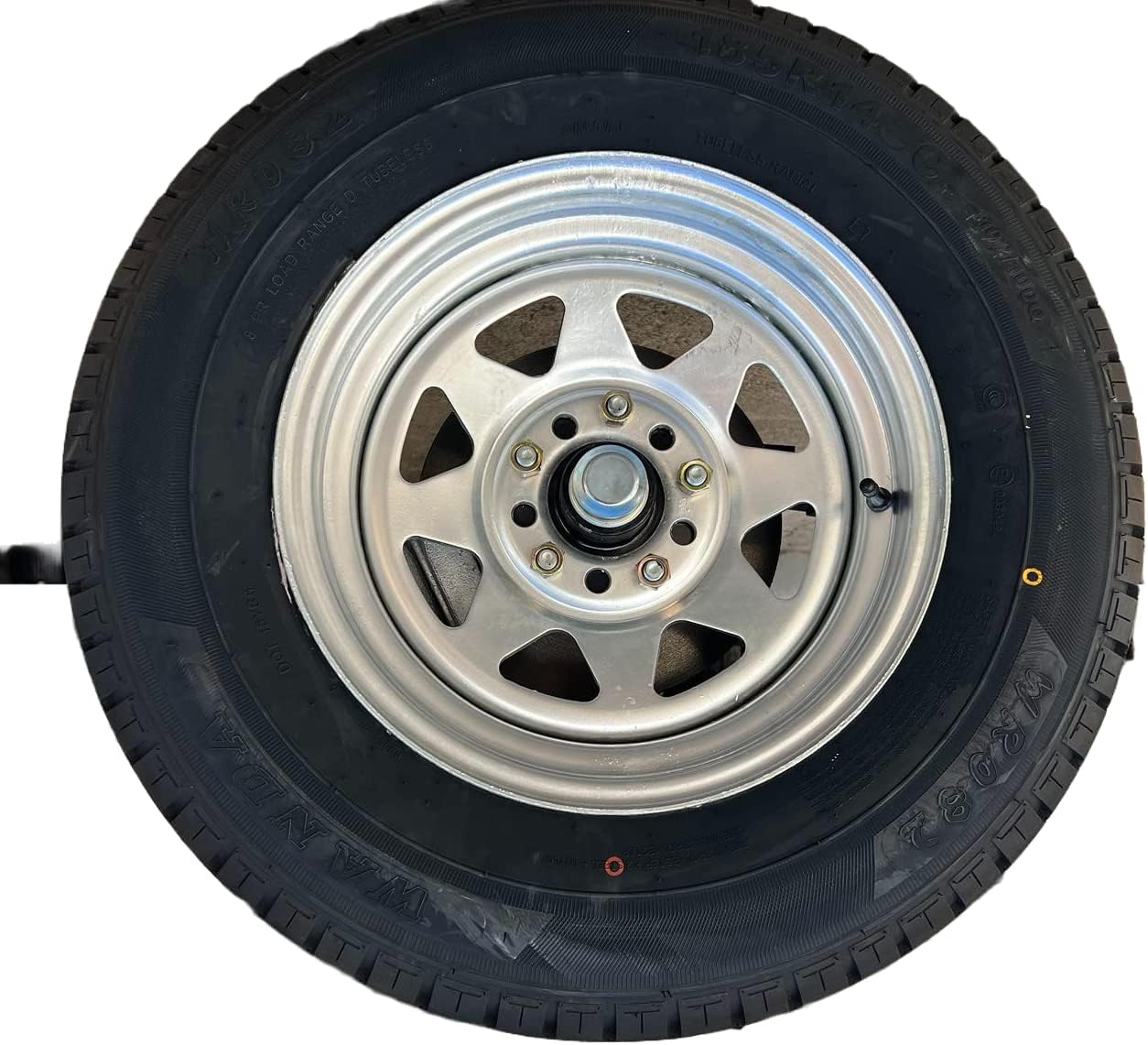 185R14C 8 PLY 14'' Galvanised Wheel Rim & Tyre Package (Multi-Fit Rim)