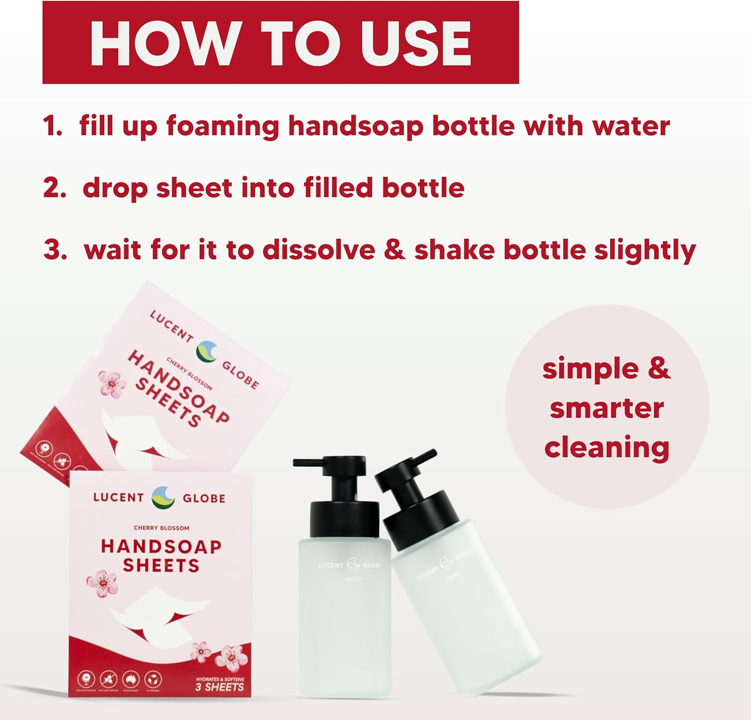 Lucent Globe Foaming Hand Soap Bottle &ndash; Frosted Glass, Stainless Steel Pump, Reusable & Plastic-Free, 300Ml image number 5