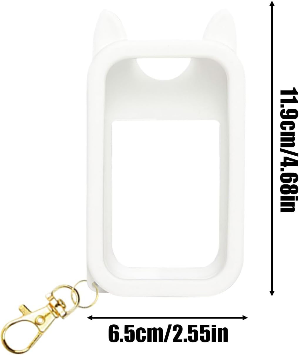 Veasbuu Hand Mist Spray Case - Cute Ears Silicone Bag Accessory,Travel Size Holder Case with Keychain,For Men Outdoor Travel Trip Car Beach Park Workplace School Mall Public image number 3