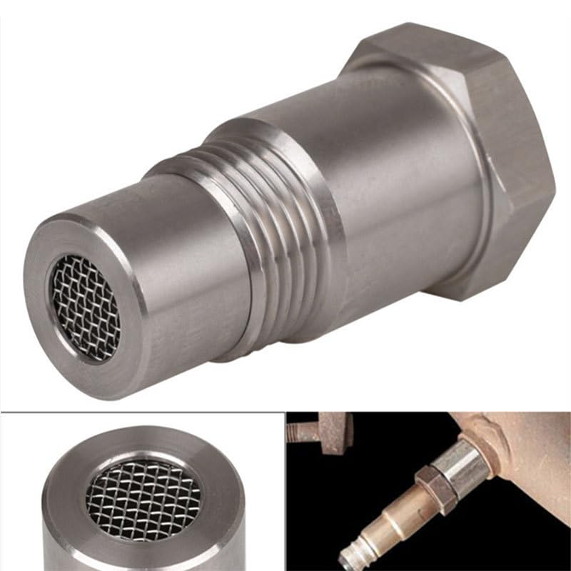 2 Pcs Silver Oxygen O2 Sensor, M18.5 Joint Extension Filter Screen Spacer Adapter Catalytic Converter Fix Check Engine Light Adapter Accessories image number 4
