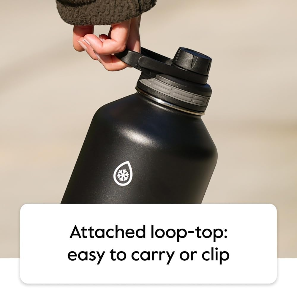 Thermoflask Double Wall Vacuum Insulated Stainless Steel 2-Pack of Water Bottles, 16 Ounce, Purple/Orange image number 3