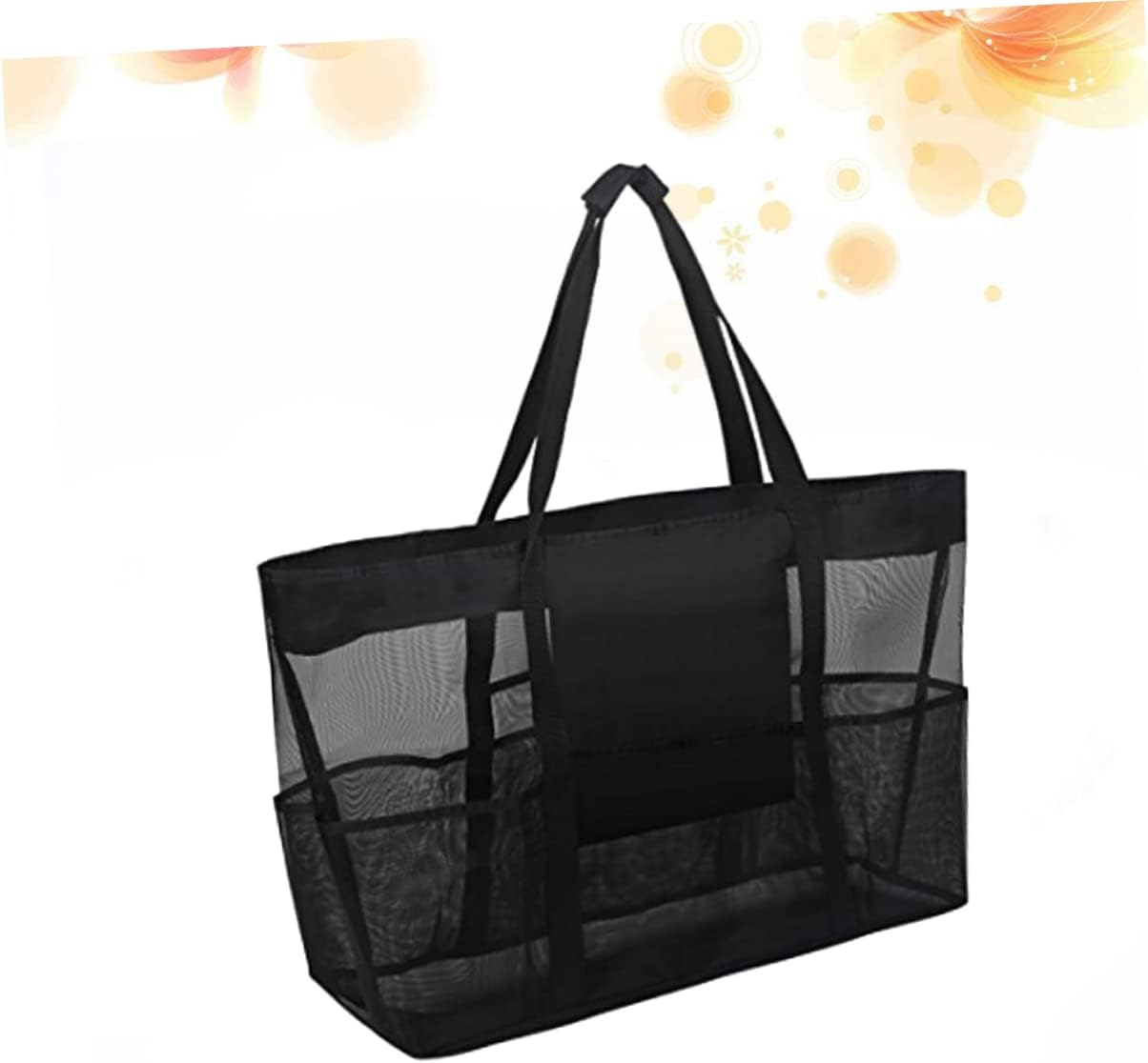 BESPORTBLE Mesh Bag for Travel Beach Toiletry Bag Handles Large Storage Pouch for Toys Laundry and Beach Gear image number 4