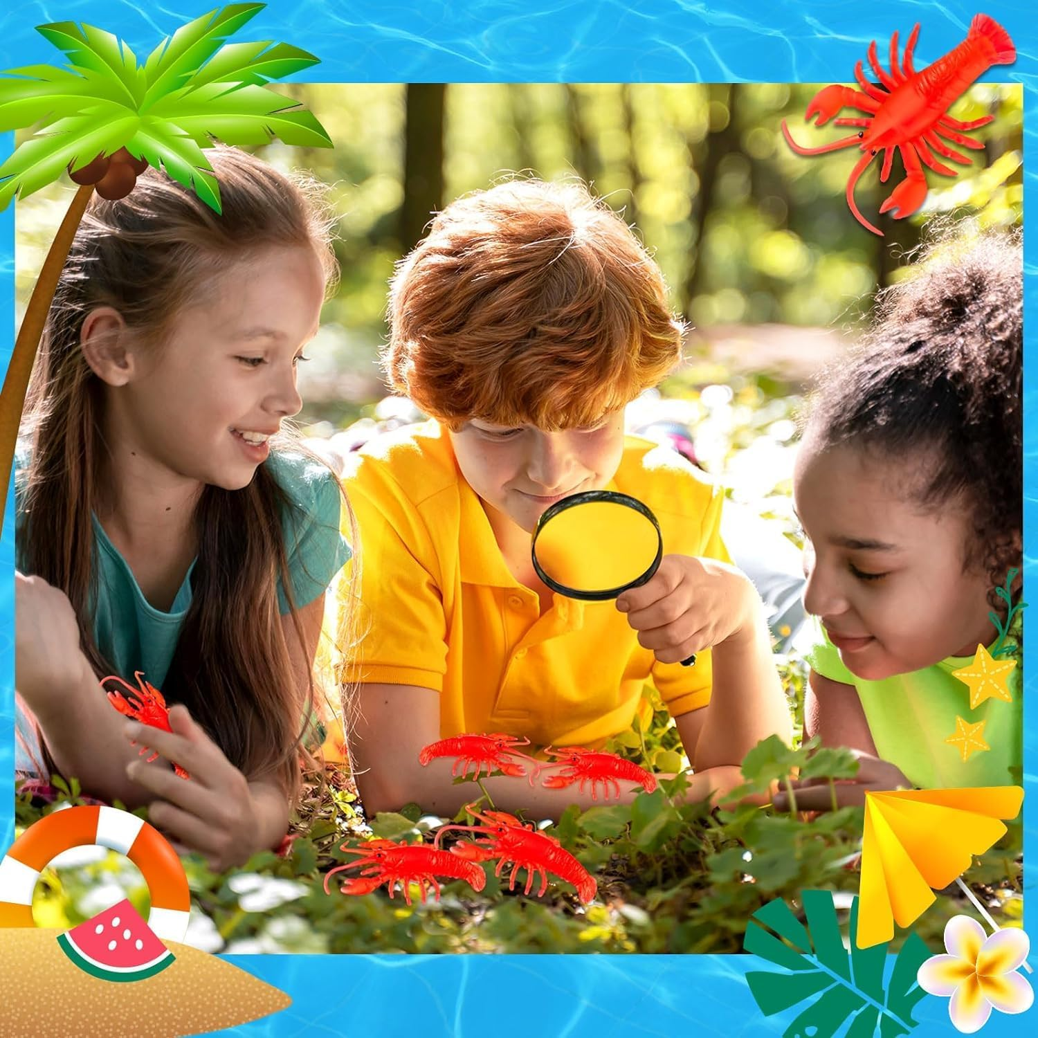 Lobster Toy, 50 Pcs Soft Lobster Models Crawfish Decoration, Small Red Lobster for Summer Beach Scenario Decoration and Home Decoration image number 2