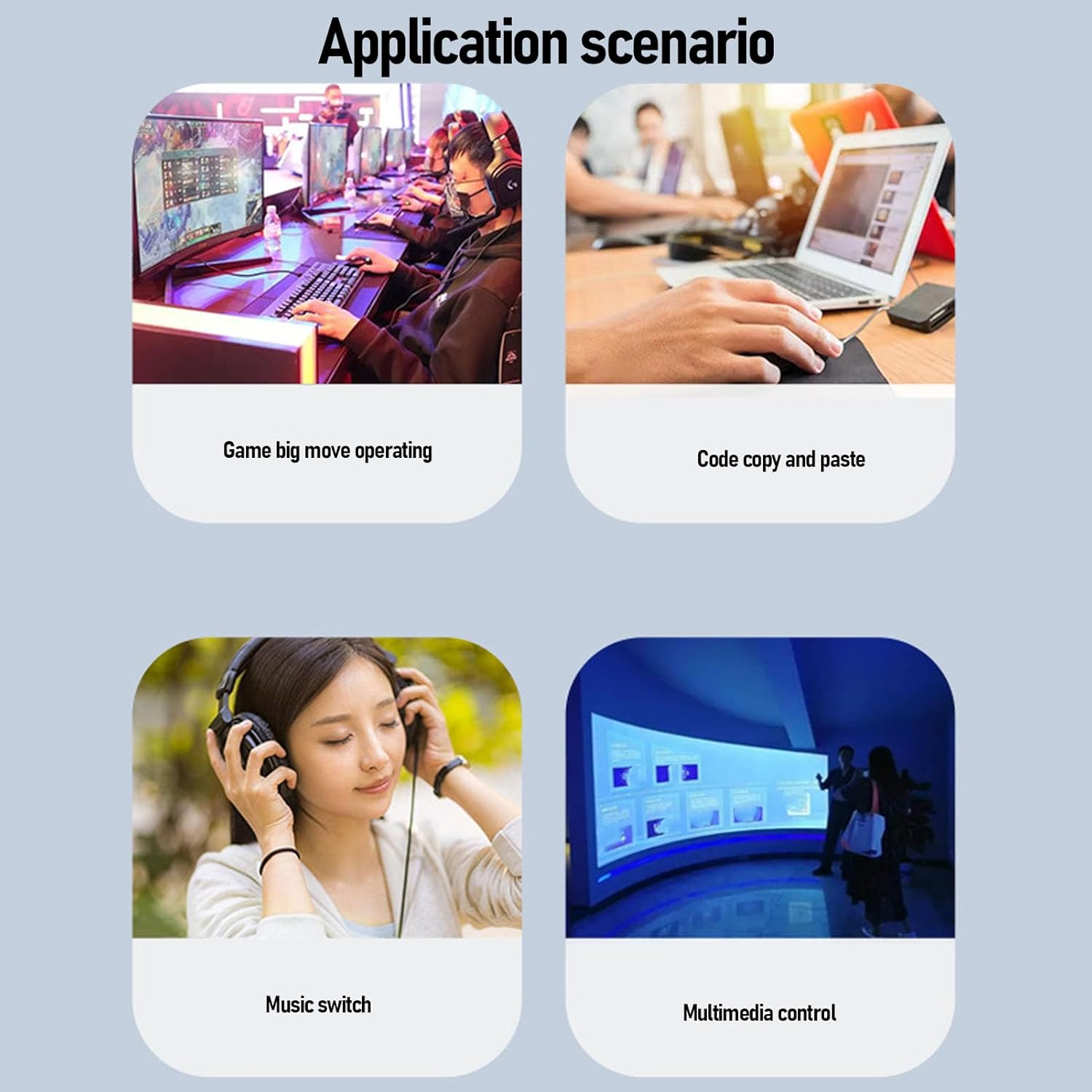 2 Key Keyboard, 5V 1A Acrylic Wired Mini Smart One Handed Mechanical Gaming Keypad, Programmable Shortcut Key Copy Paste Undo Redo Cut RGB Backlit Mini USB Keypad, Plug and Play image number 6