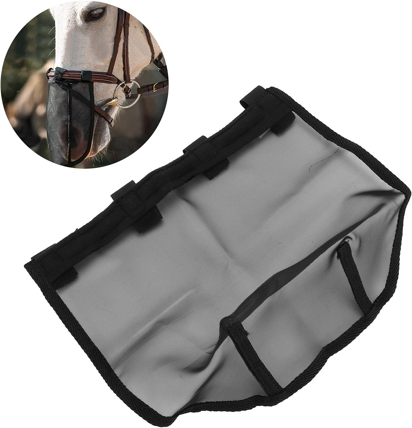 Horse Nose Cover, Horse Fly Nose Net Breathable Horse Nose Fly Cover for Horses Face Protection (M)