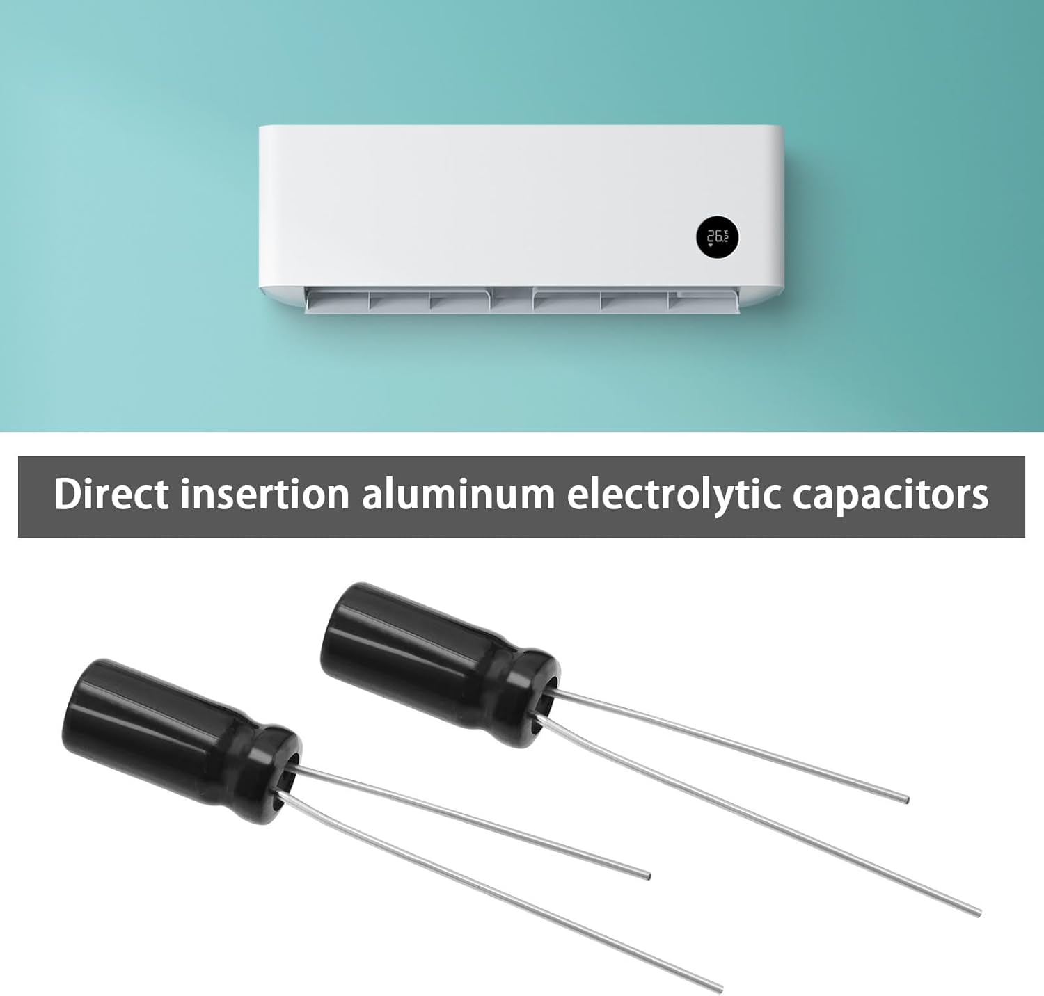 Create Idea 100Pcs Radial Electrolytic Capacitor 10Uf 50V with Aluminum Radial Leads 105 C Aluminum Electrolytic Capacitors for DIY Projects image number 3