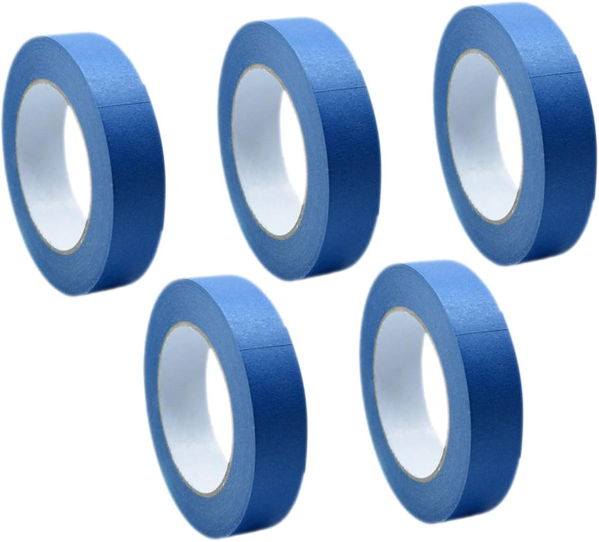 5 Rolls Paint Tape - 1Cm Wide Adhesive Blue Masking Tape Automotive Paint Wall Painting Easy to Cut Edge Trim Model for Home Wall 20M Length image number 6