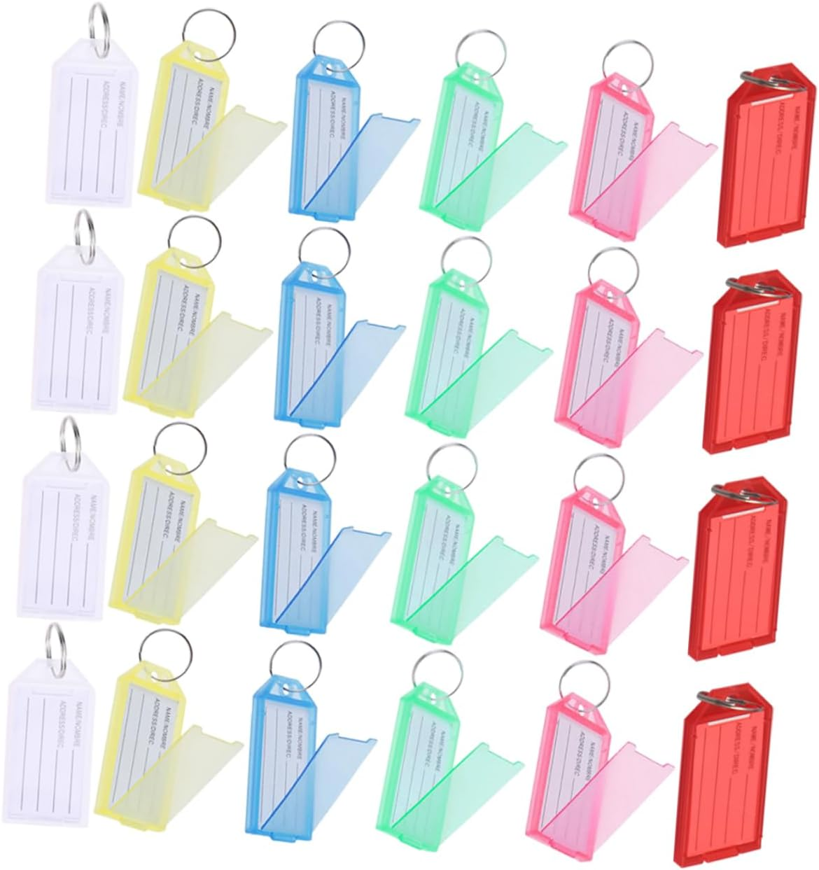 Ciieeo 60Pcs Luggage Tag Key Tags Keychain Labels for Traveling Accessories Portable Key Multi-Function Luggage for Boys and Girls image number 2