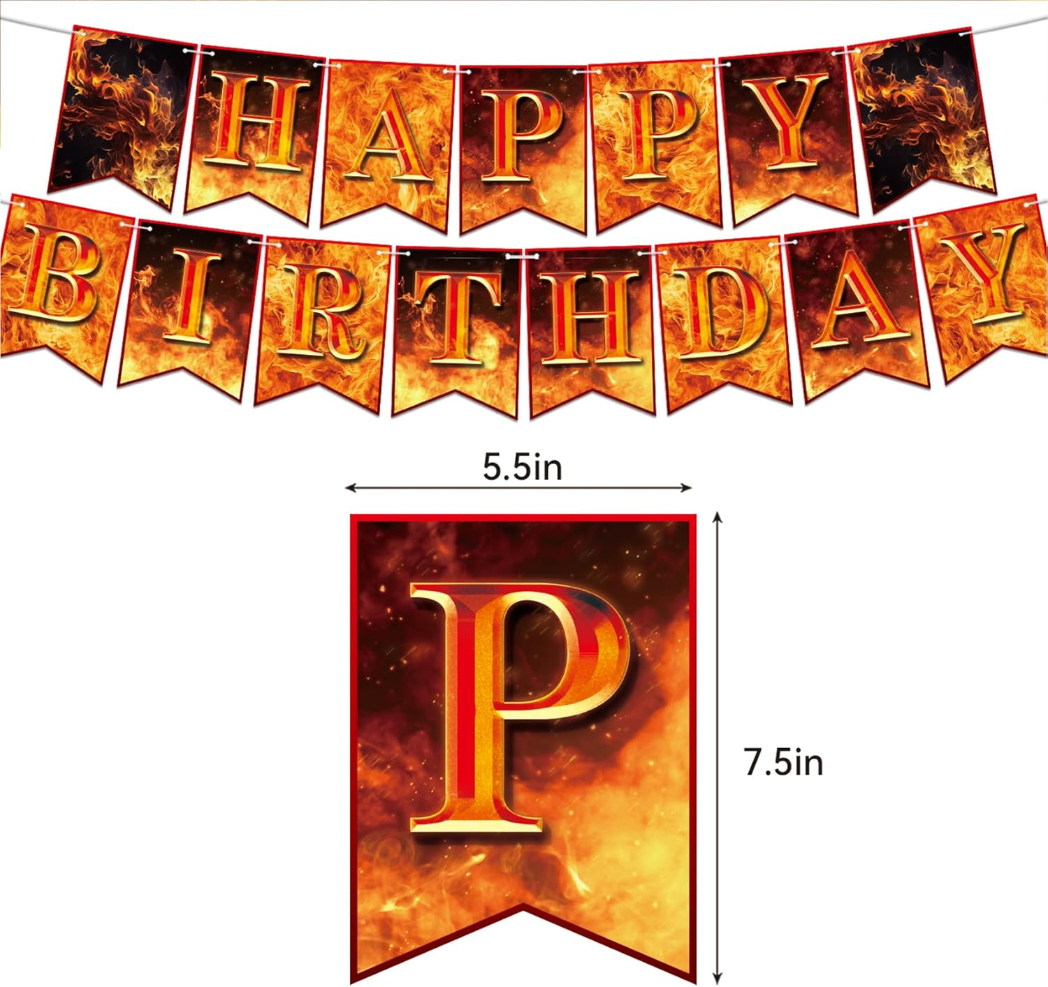 Fire Party Decorations Firefighter Birthday Party Supplies Includes Fire Happy Birthday Banner Cupcake Toppers Cake Topper Balloons for Firefighter Party Fire Truck Party Supplies image number 1