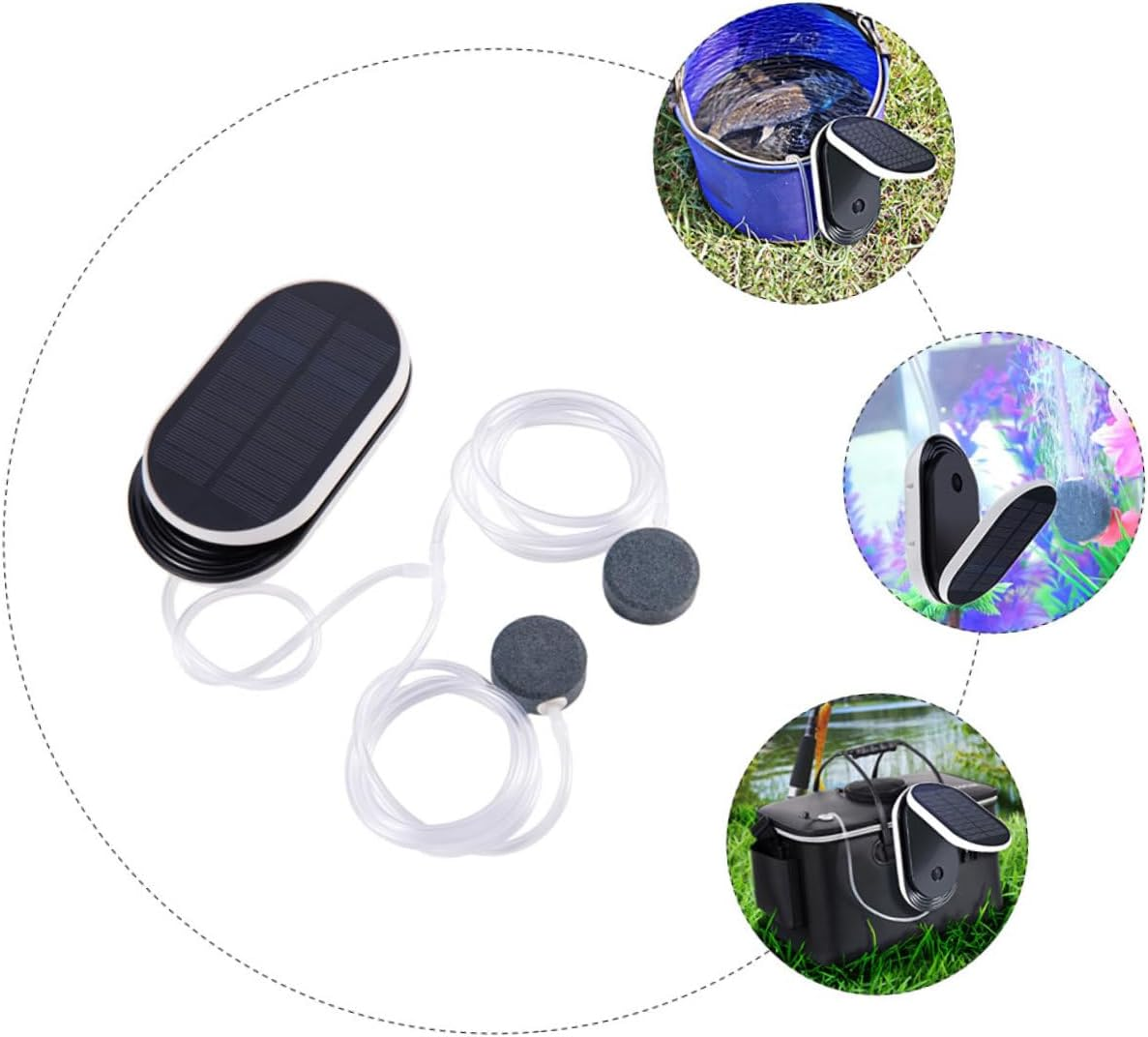 TEHAUX Solar Oxygen Aerator Pump for Outdoor Ponds and Hydroponics Portable Quiet Oxygen Increase Tool Hour for Fish Tanks and Aquatic Plant Aeration Housewarming Birthday image number 5