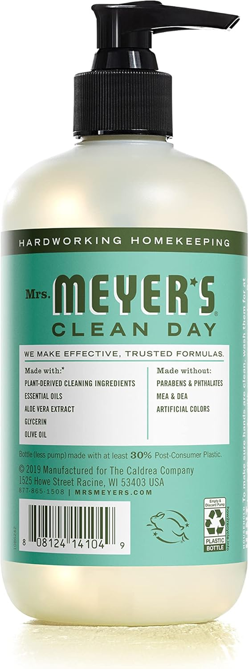 Mrs. Meyer'S Hand Soap, Made with Essential Oils, Biodegradable Formula, Basil, 12.5 Fl. Oz image number 4