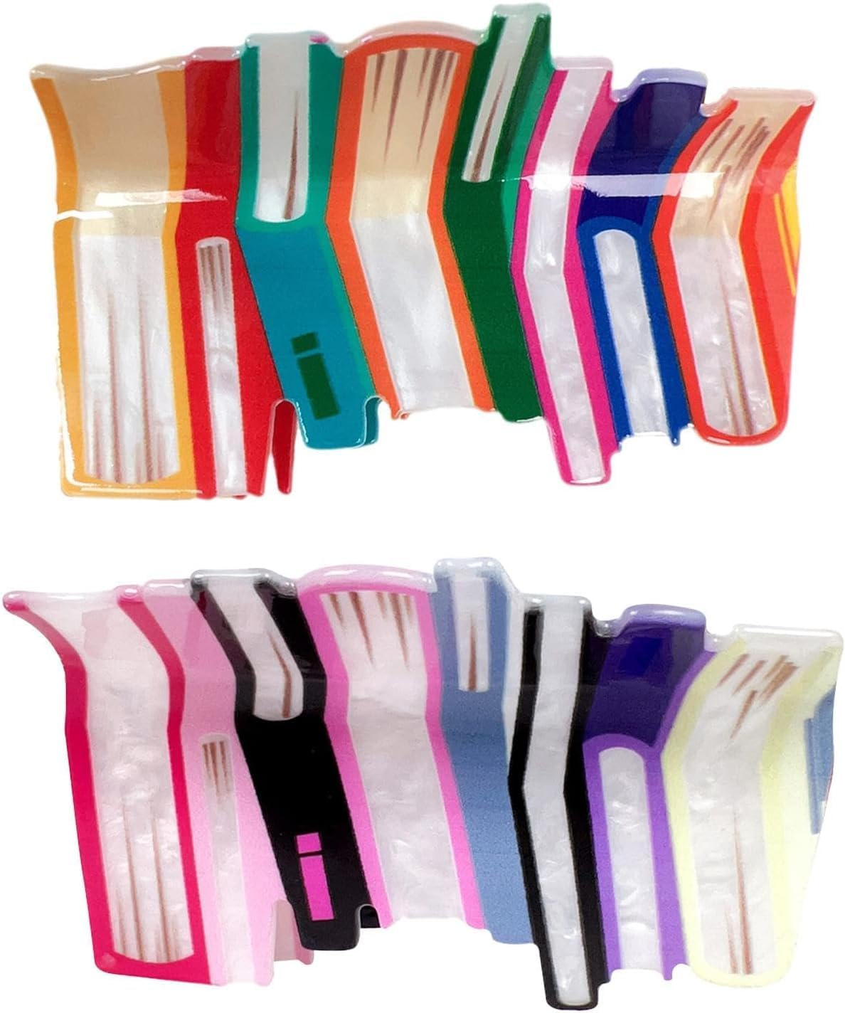 2 Pack Book Hair Clips Back to School Hair Clips for Thin Hair Funny Teacher Hair Jaw Barrettes Cute Hair Accessories for Women Book Lovers Teachers Appreaction Present image number 3