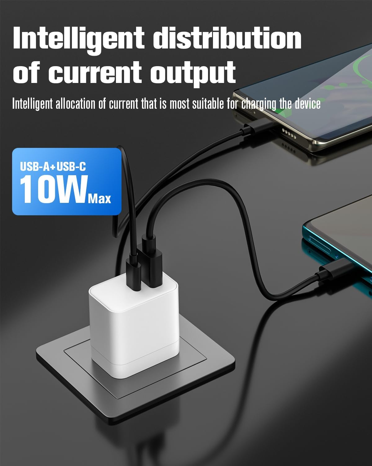 SCHITEC 2-Pack USB C Fast Charger, 5V/2A USB-C Wall Charger Plug Power Adapter Compatible with Iphone, Ipad, Samsung, Pixel, Galaxy, HTC image number 6