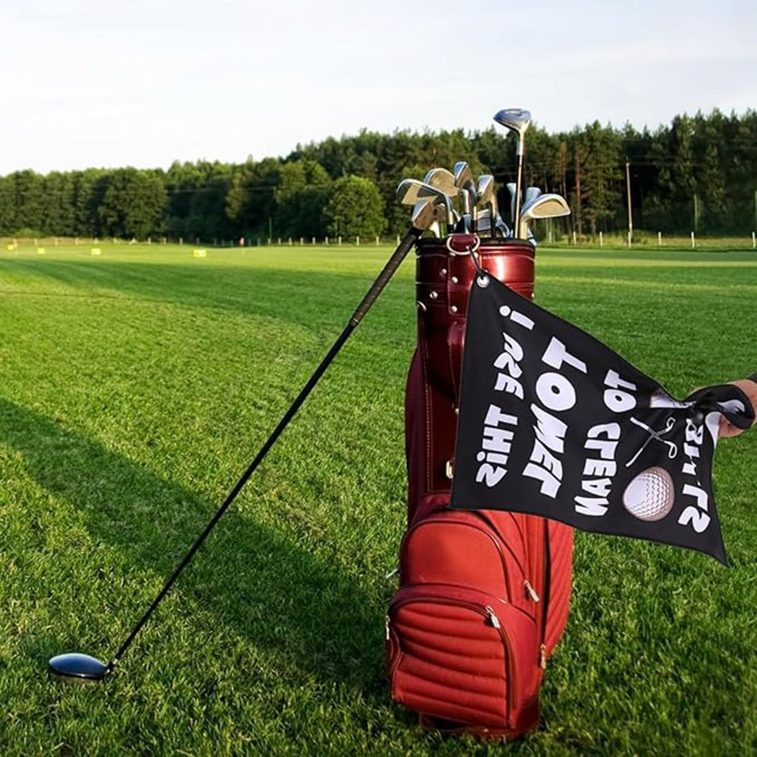 Microfiber Golf Towel, Funny Golf Towel Set with Club Groove Cleaner Brush, Golf Accessories Golf Equipment Funny Gifts for Men Women Golf Lovers image number 1