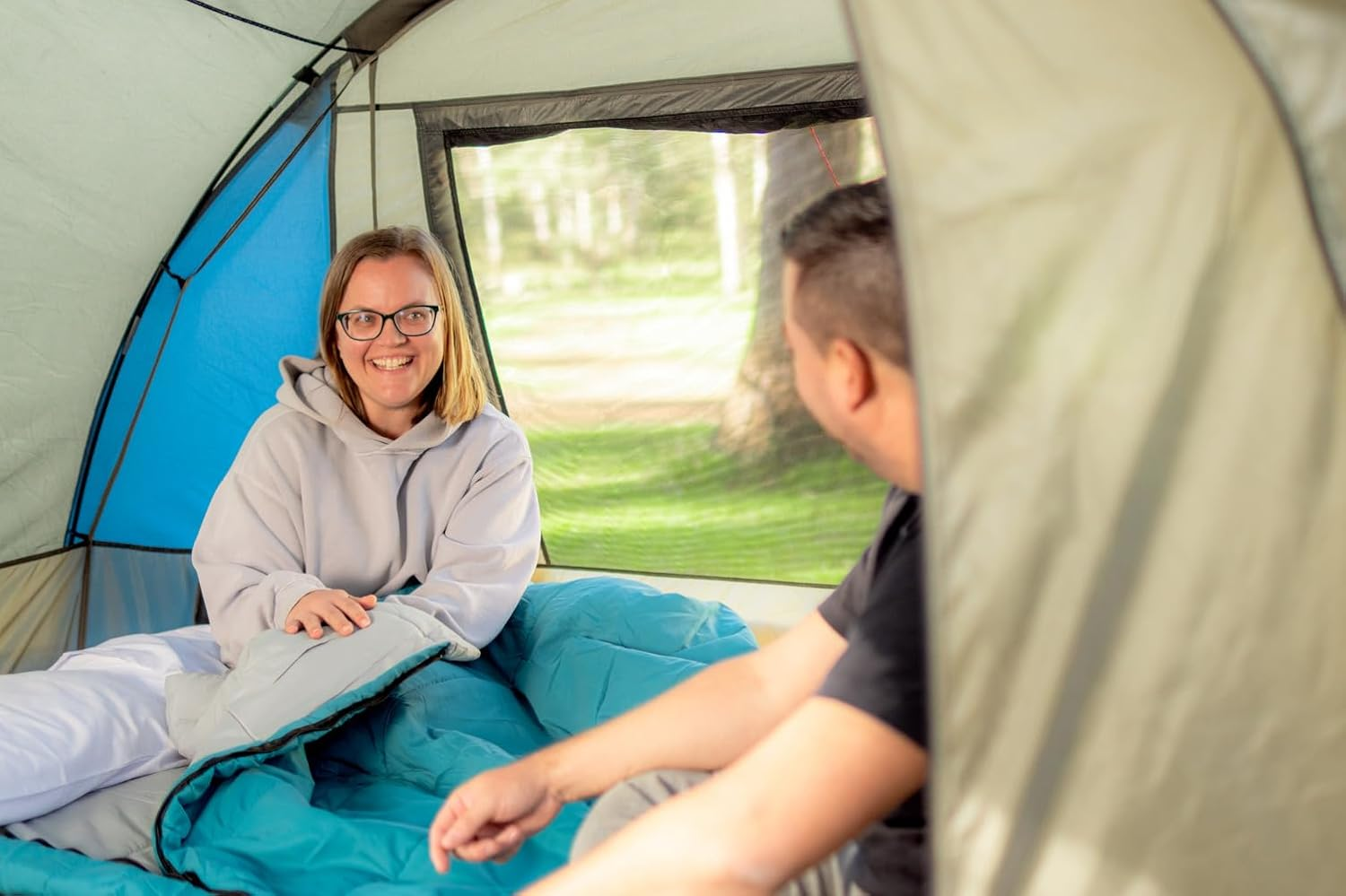 Oztrail Kingsford Double Sleeping Bag, Outdoor Camping, Double Occupancy, +5 Temperature Rating image number 3