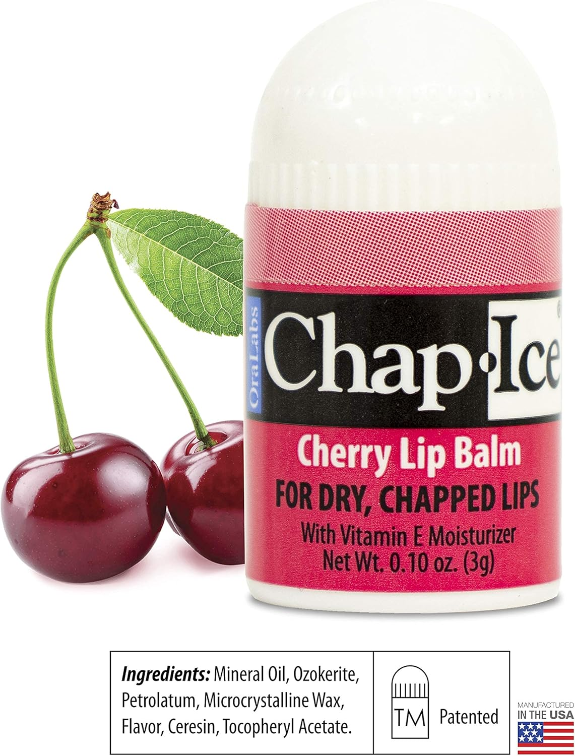 Chap-Ice&reg; | 12-Count Assorted Mini Lip Balm Pack & 1 Lip Balm Keychain with Swivel Clip | Made in USA | 4 Flavors - Cherry, Citrus Orange, Kiwi Lime, & Beeswax (0.10Oz/3G Each) image number 5