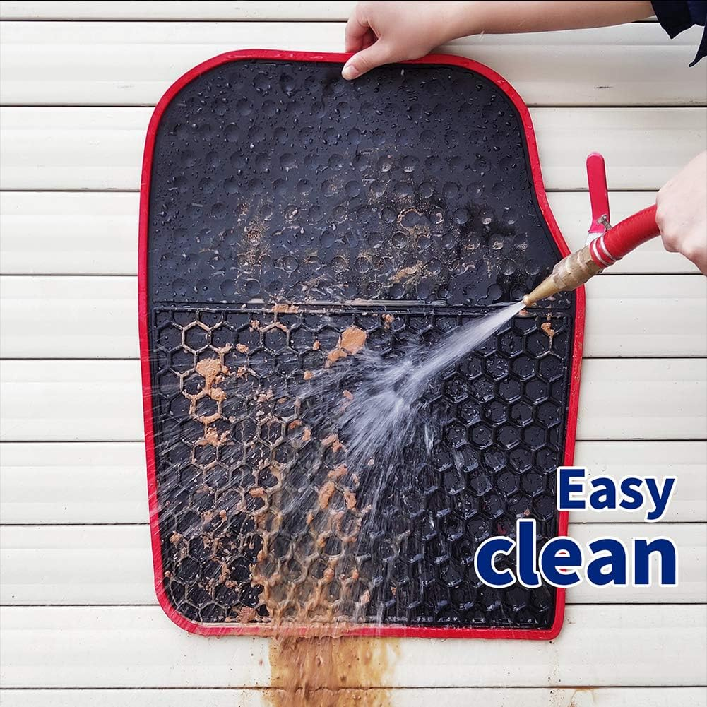 Megiteller Car Floor Mats Custom Fit for 2025 2024 2023 2022 2021 2020 Kia Soul Odorless Washable Heavy Duty Rubber (All Weather) Floor Liners Set Black image number 6