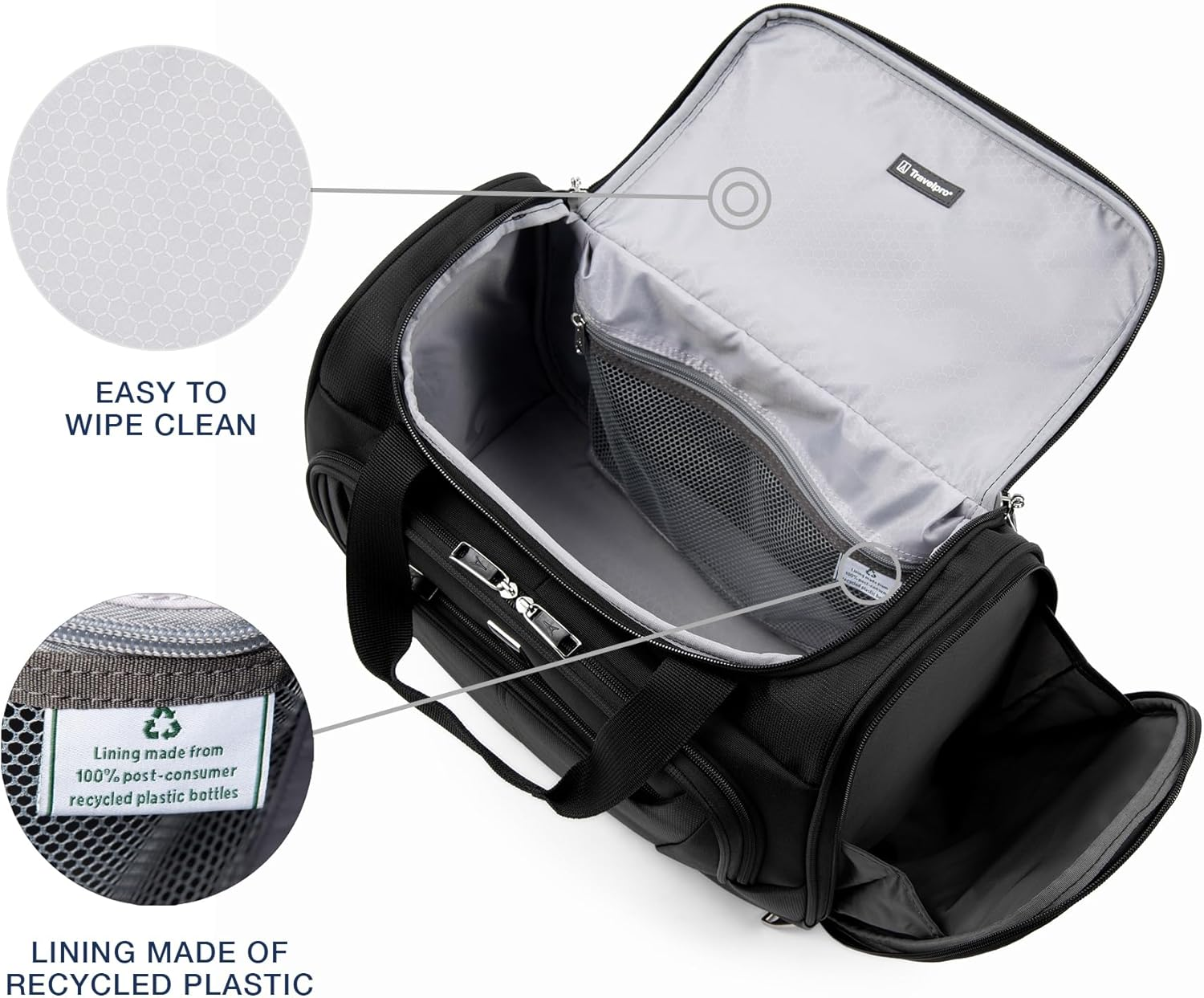 Travelpro Maxlite 5 Softside Lightweight Underseat Carry-On Travel Tote, Overnight Weekender Bag, Men and Women, 18 Inch, Black, Carry-On 18-Inch, Maxlite 5 Lightweight Underseat Carry-On Travel Tote image number 6