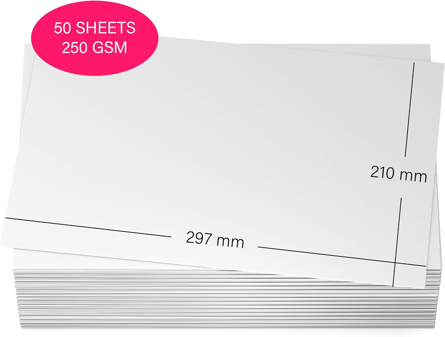 ANSSDO 50 Sheets White Cardstock, A4 250Gsm Thick Paper Sheets Heavyweight Card Paper for Printing Scrapbooking Card Making Invitations Menus Flyers DIY Arts Crafts, 21 Cm X 29.7 Cm image number 5