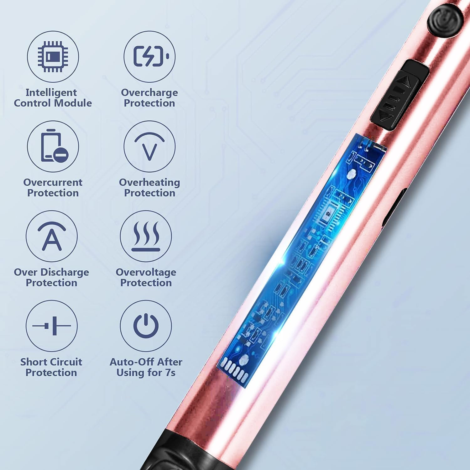 Candle Lighter, Electric Lighter Arc Windproof Flameless with 360&deg; Flexible Neck & LED Power Display, USB Rechargeable Lighter for BBQ, Grill, Camping, Fireplace, Stove image number 4