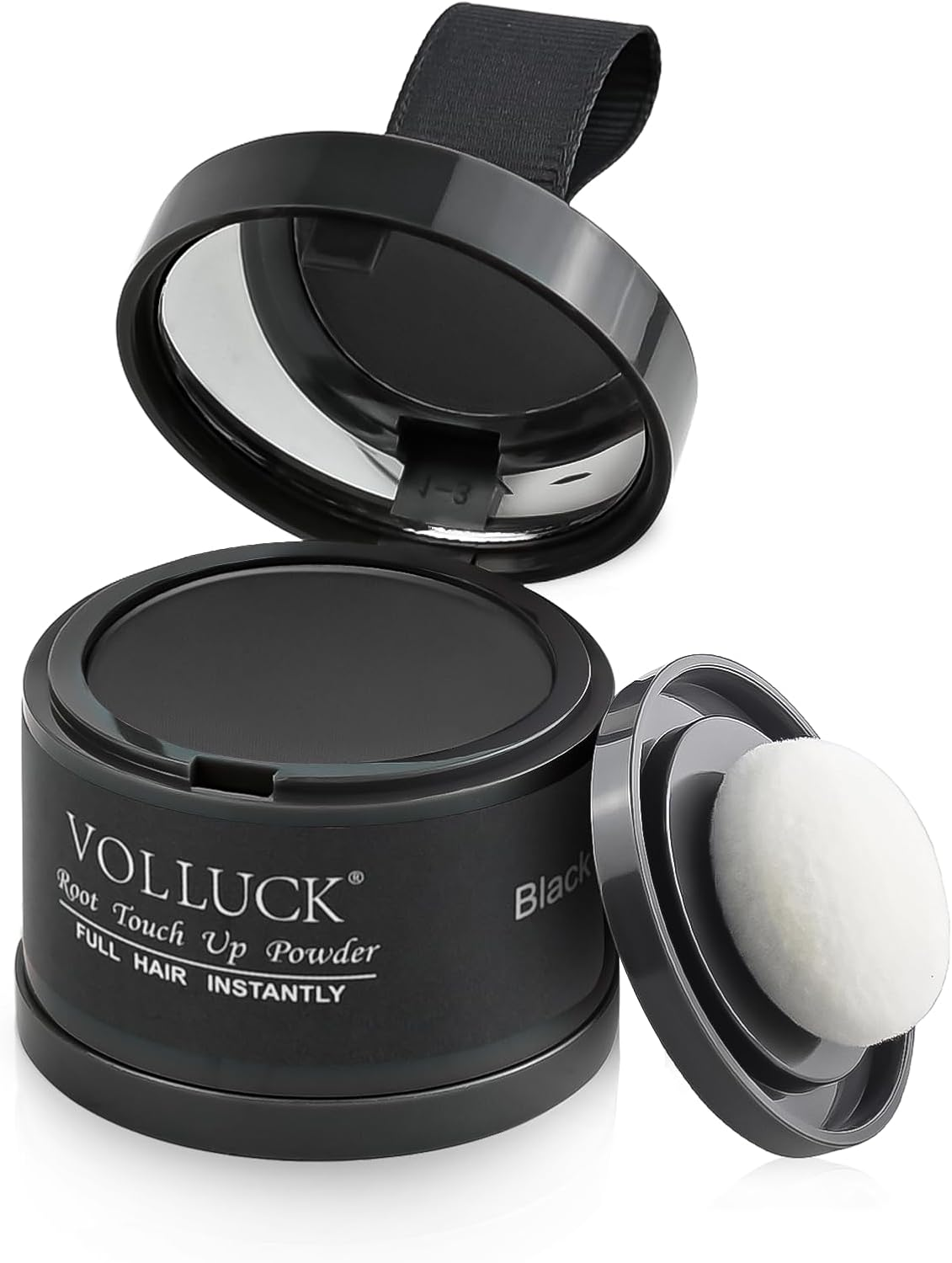 VOLLUCK Root Touch up Powder, Instant Hairline Powder for Thinning Areas and Gray Hair Coverage, Natural and Non-Greasy Root Cover up for Women and Men (Brown, 0.14 Ounce)