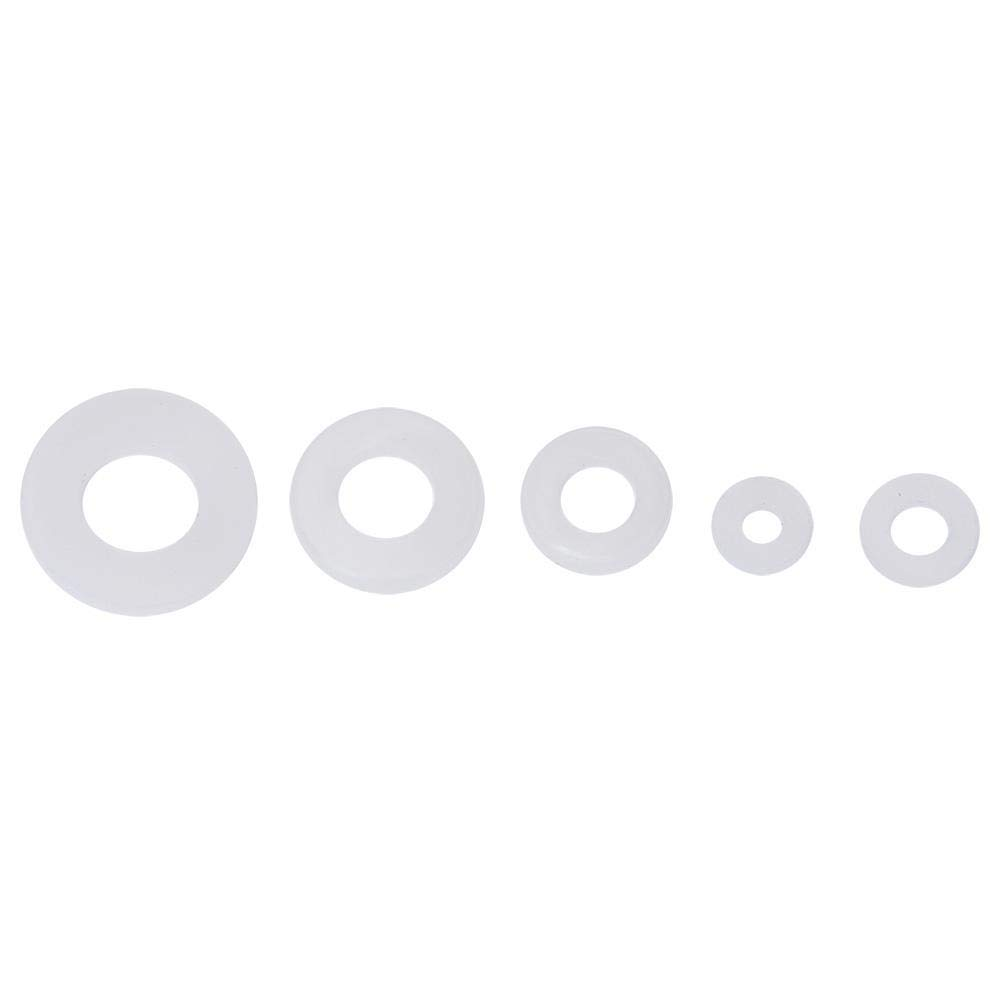 Gasket Kit Flat Washers, Flat Washer M2~M6 round Spacer, 250 Pcs Multifunction for DIY Nylon Sealing Mechanics Industrial image number 5